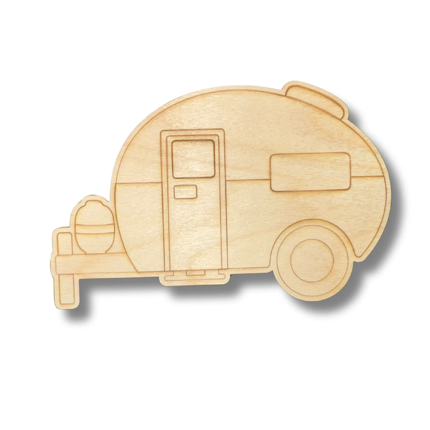 Unfinished Wood Etched Camper Shape | Paint By Line Crafts | up to 30" DIY - Image 2