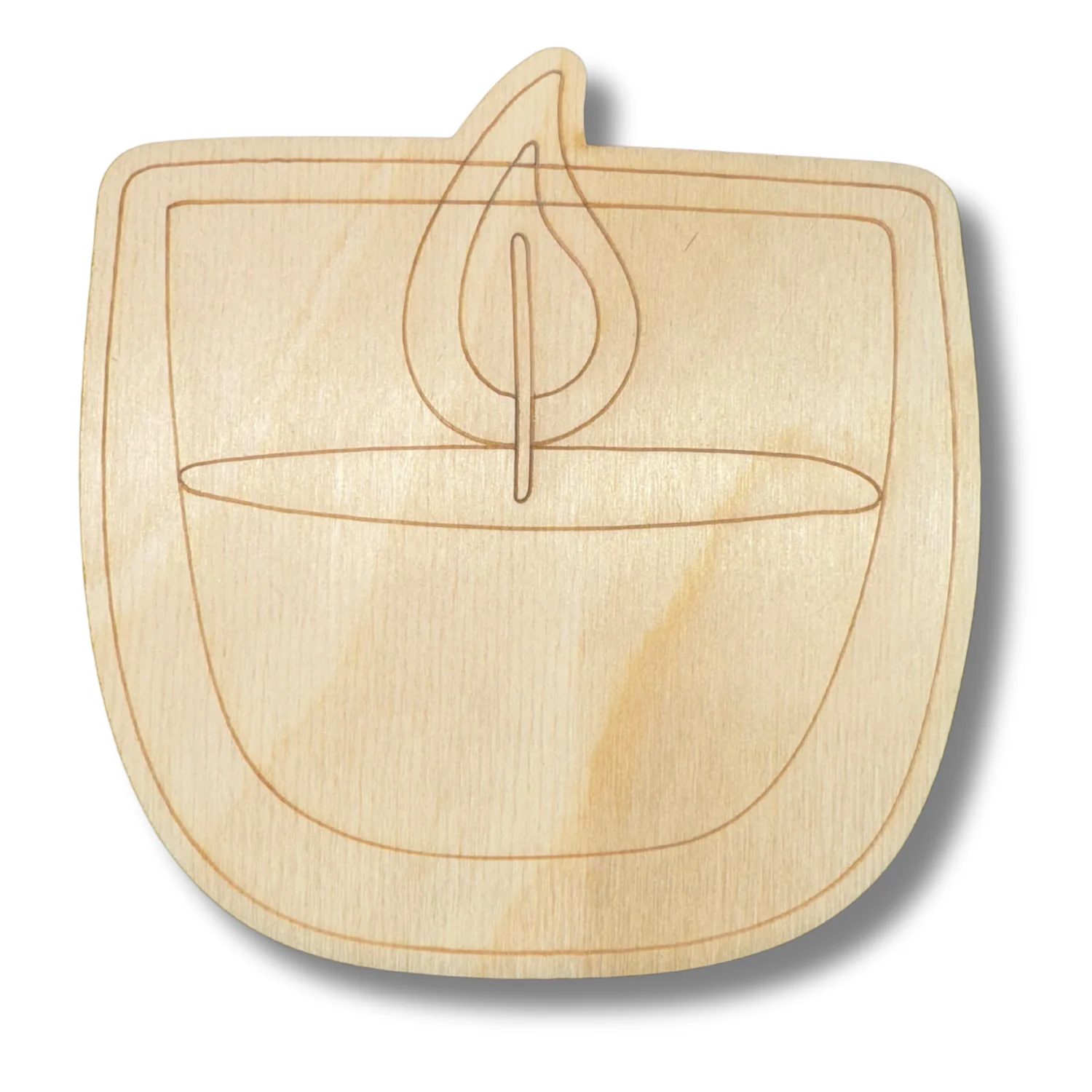 Unfinished Wood Etched Candle Shape | Paint By Line Crafts | up to 30" DIY - Image 2