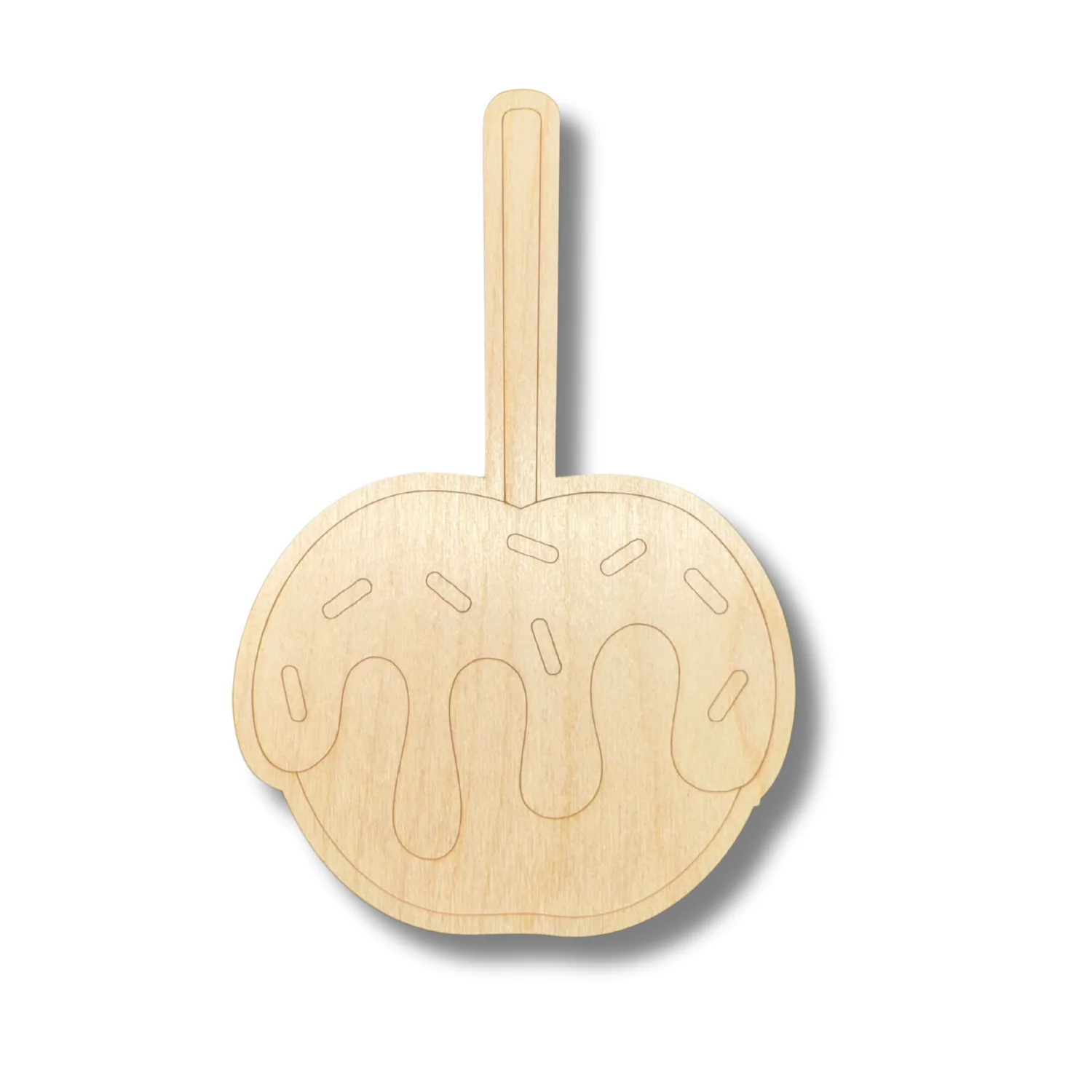 Unfinished Wood Etched Candy Apple Shape | Paint By Line Crafts | up to 30" DIY - Image 2