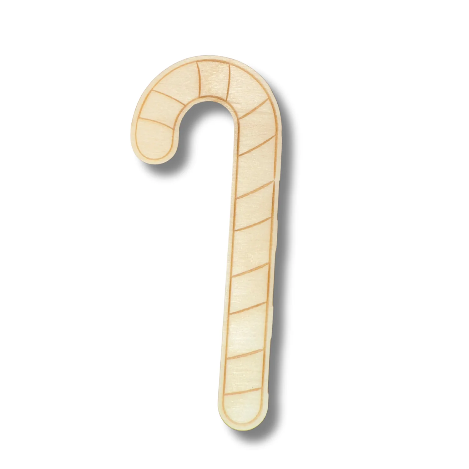 Unfinished Wood Etched Candy Cane Shape | Paint By Line Crafts | up to 30" DIY - Image 2