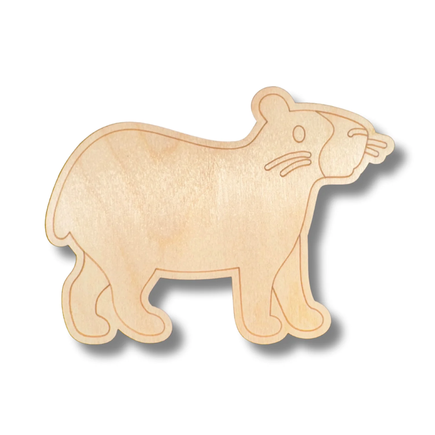 Unfinished Wood Etched Capybara Shape | Paint By Line Crafts | up to 30" DIY - Image 2