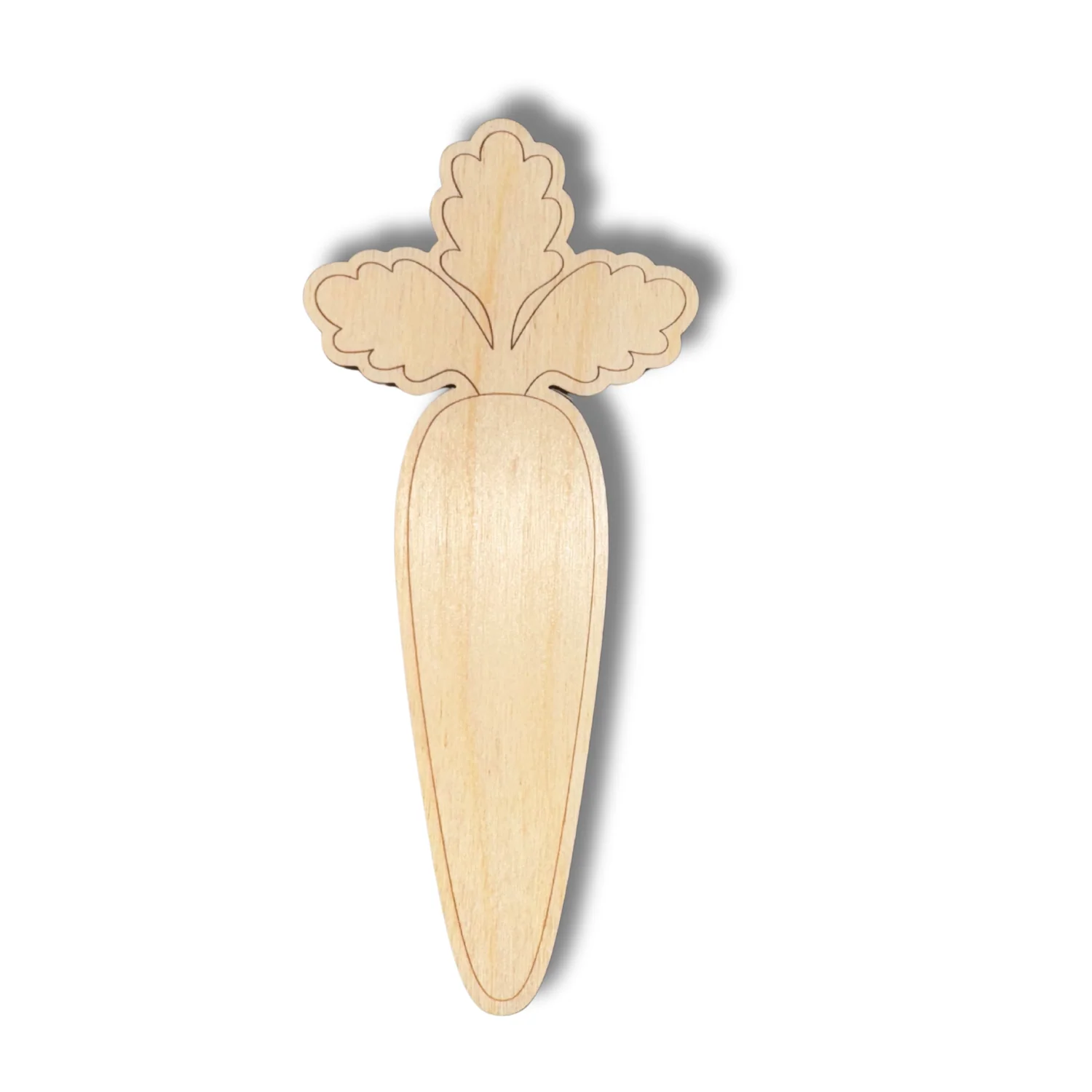 Unfinished Wood Etched Carrot Shape | Paint By Line Crafts | up to 30" DIY - Image 2