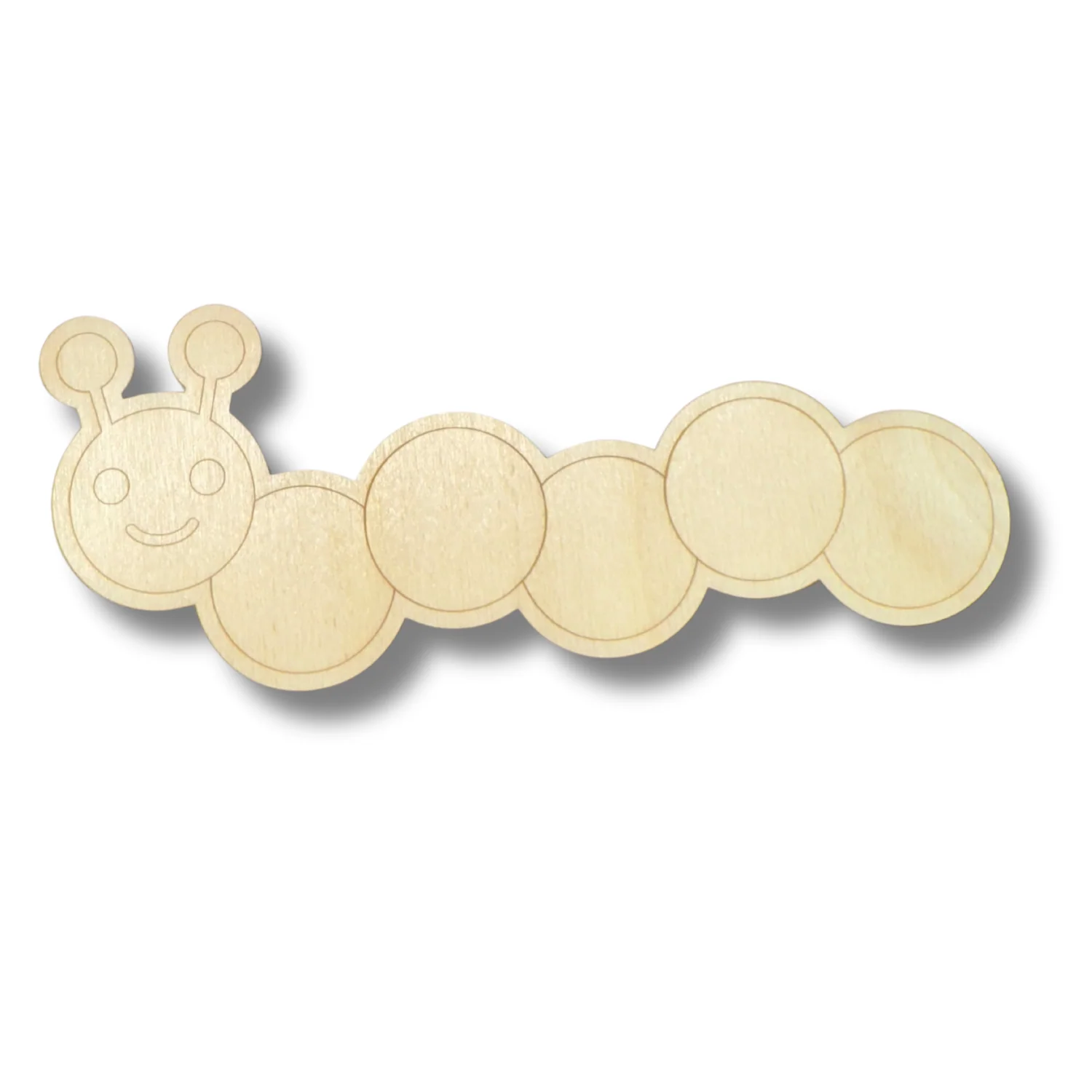Unfinished Wood Etched Caterpillar Shape | Paint By Line Crafts | up to 30" DIY - Image 2