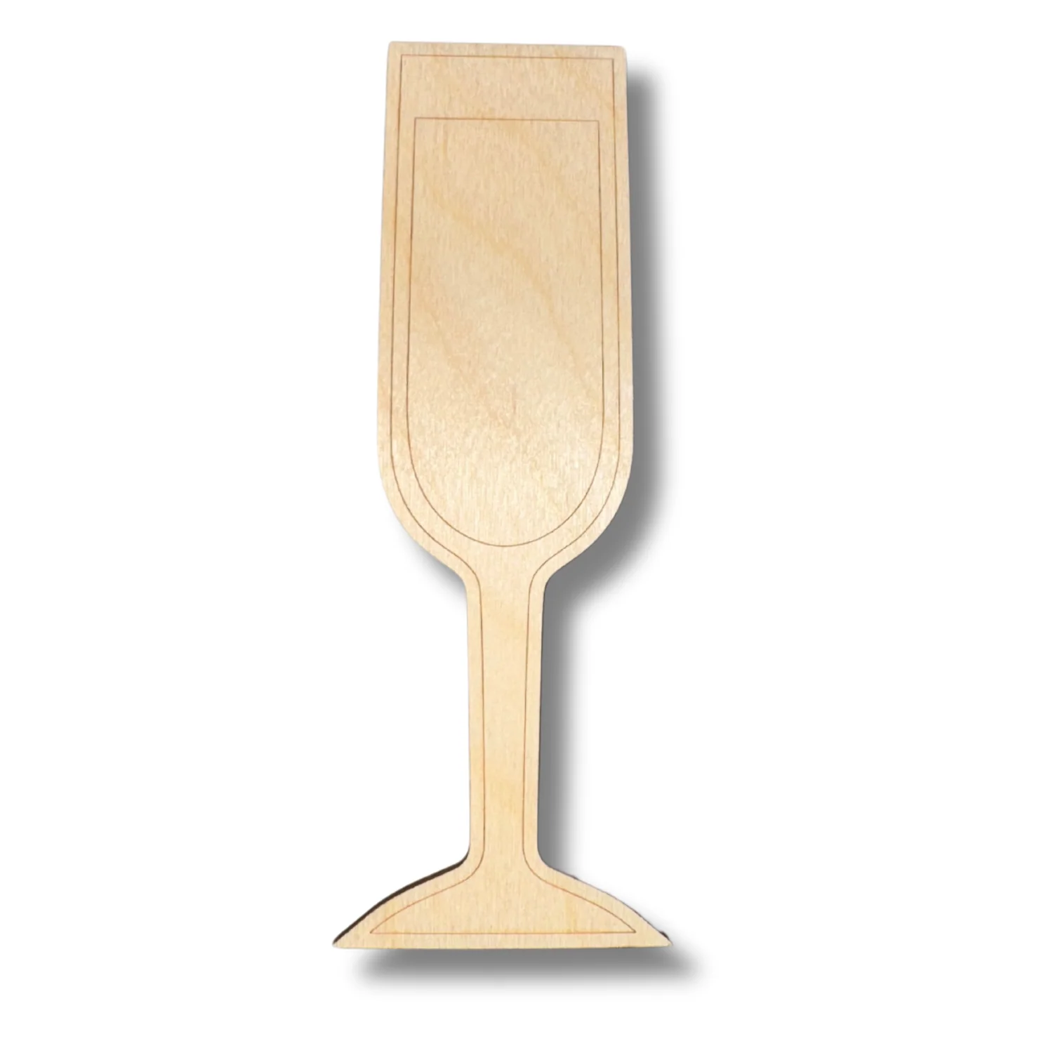Unfinished Wood Etched Champagne Shape | Paint By Line Crafts | up to 30" DIY - Image 2