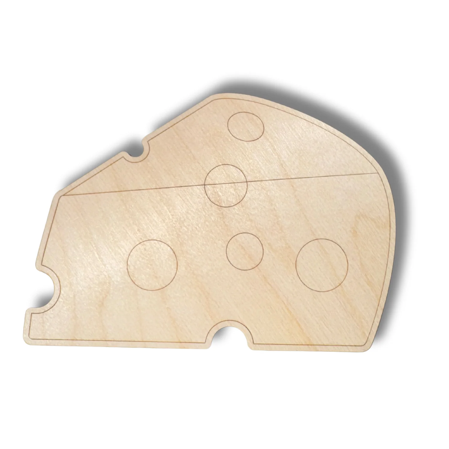 Unfinished Wood Etched Cheese Shape | Paint By Line Crafts | up to 30" DIY - Image 2