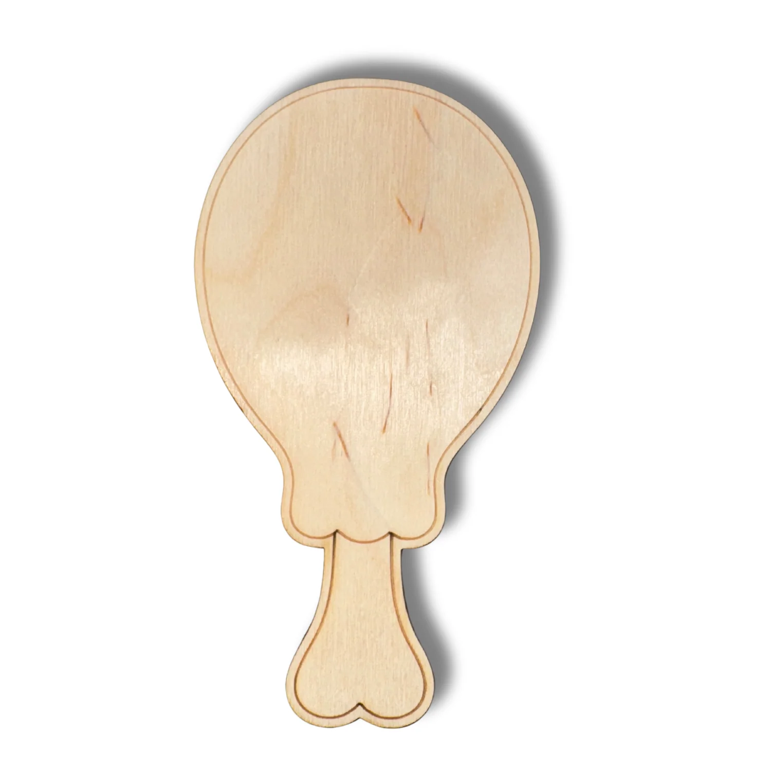 Unfinished Wood Etched Chicken Leg Shape | Paint By Line Crafts | up to 30" DIY - Image 2