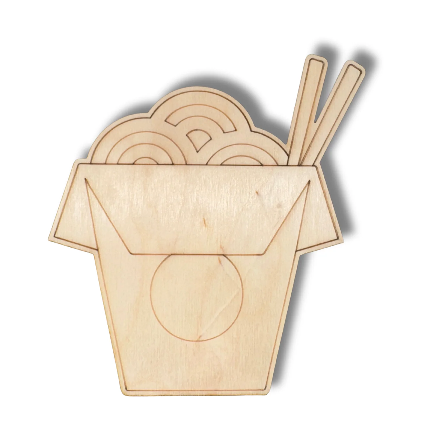 Unfinished Wood Etched Chinese Takeout Shape | Paint By Line Crafts | up to 30" DIY - Image 2