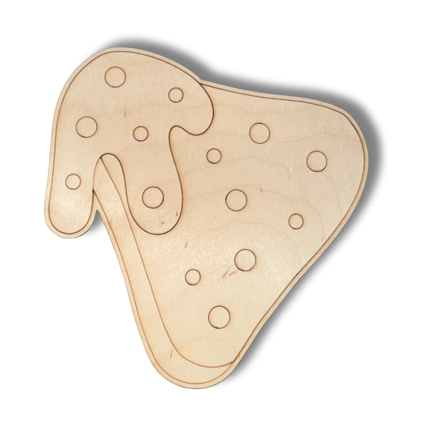 Unfinished Wood Etched Chips and Dip Shape | Paint By Line Crafts | up to 30" DIY - Image 2