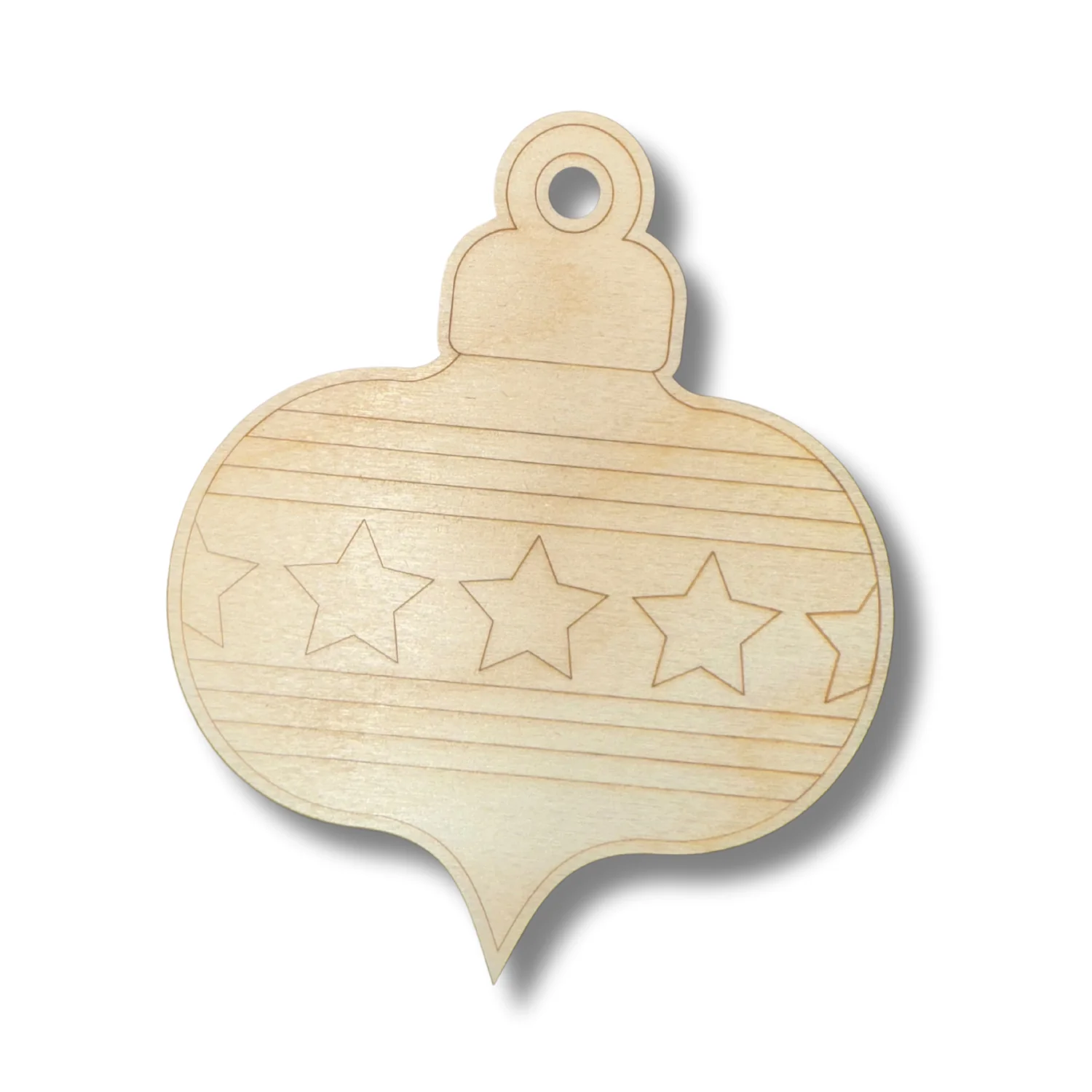 Unfinished Wood Etched Christmas Ornament Shape | Paint By Line Crafts | up to 30" DIY - Image 2