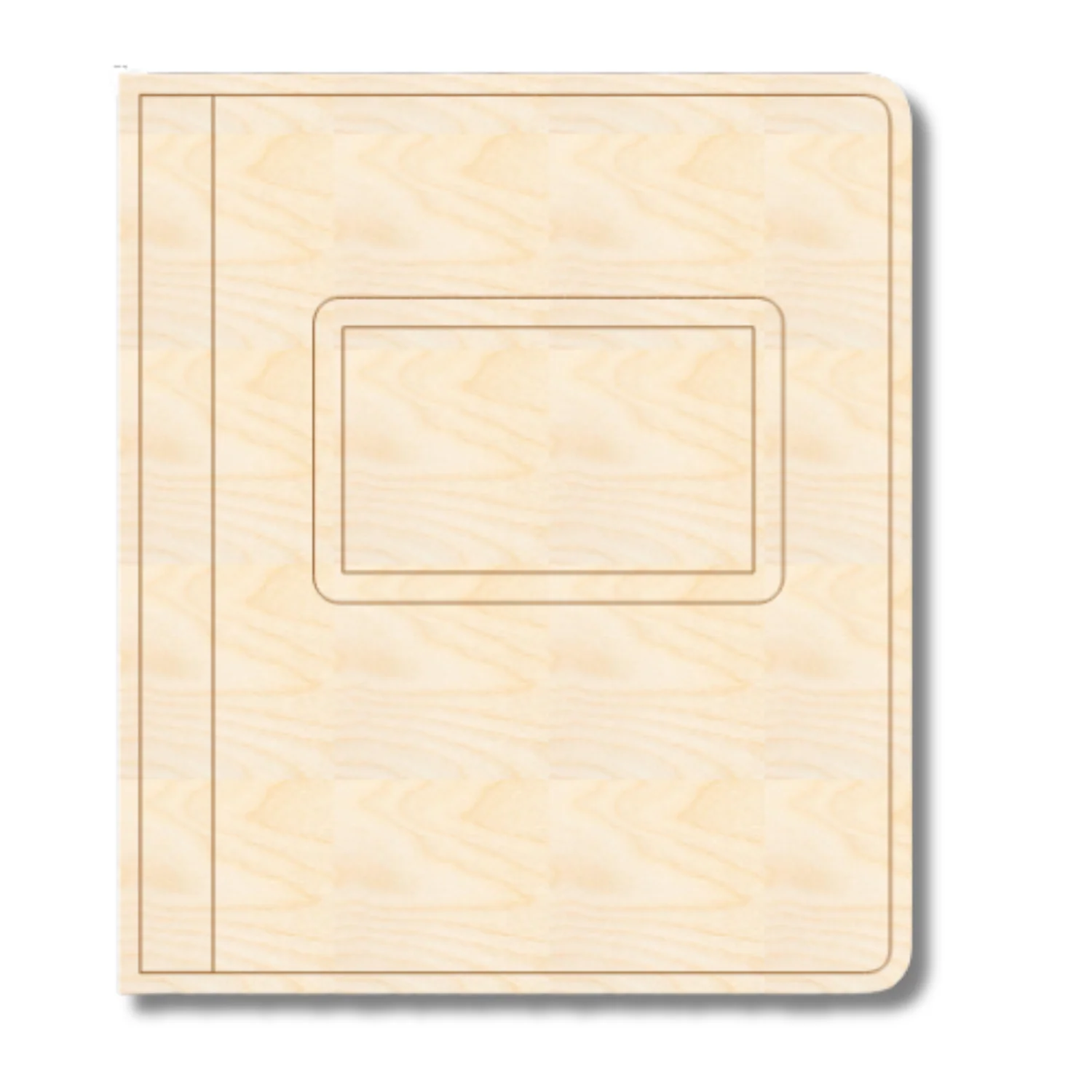 Unfinished Wood Etched Composition Notebook Shape | Paint By Line Crafts | up to 30" DIY
