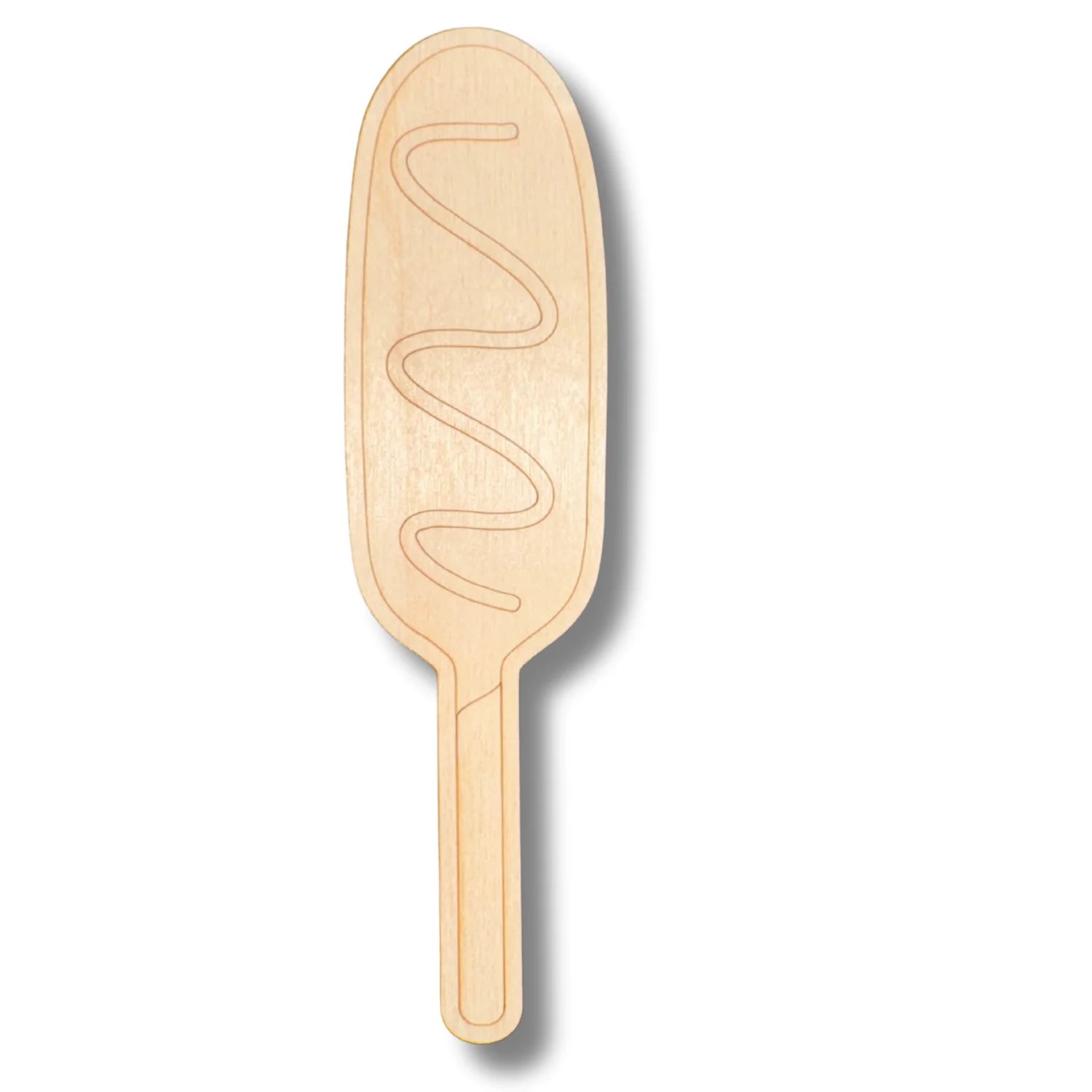 Unfinished Wood Etched Corn Dog Shape | Paint By Line Crafts | up to 30" DIY - Image 2