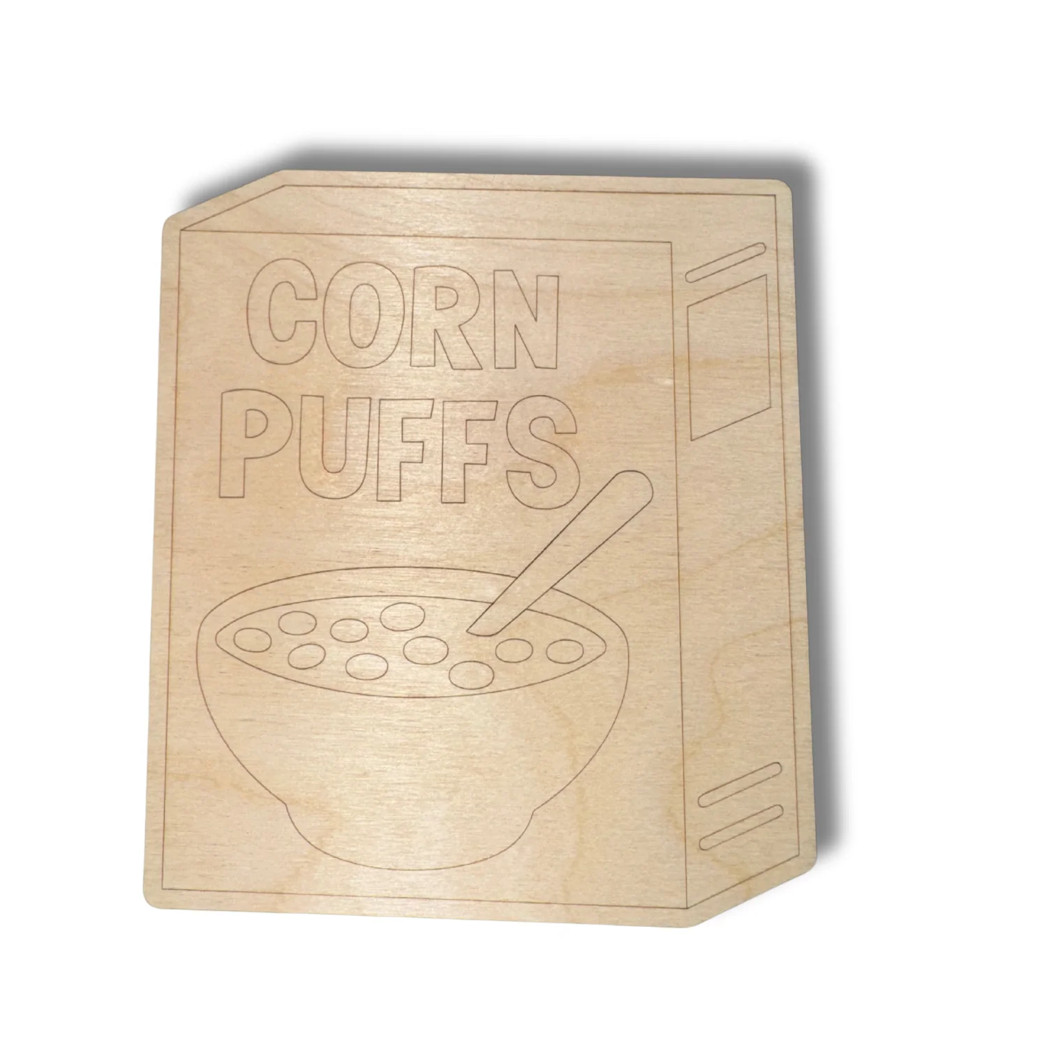 Unfinished Wood Etched Corn Puffs Shape | Paint By Line Crafts | up to 30" DIY - Image 2