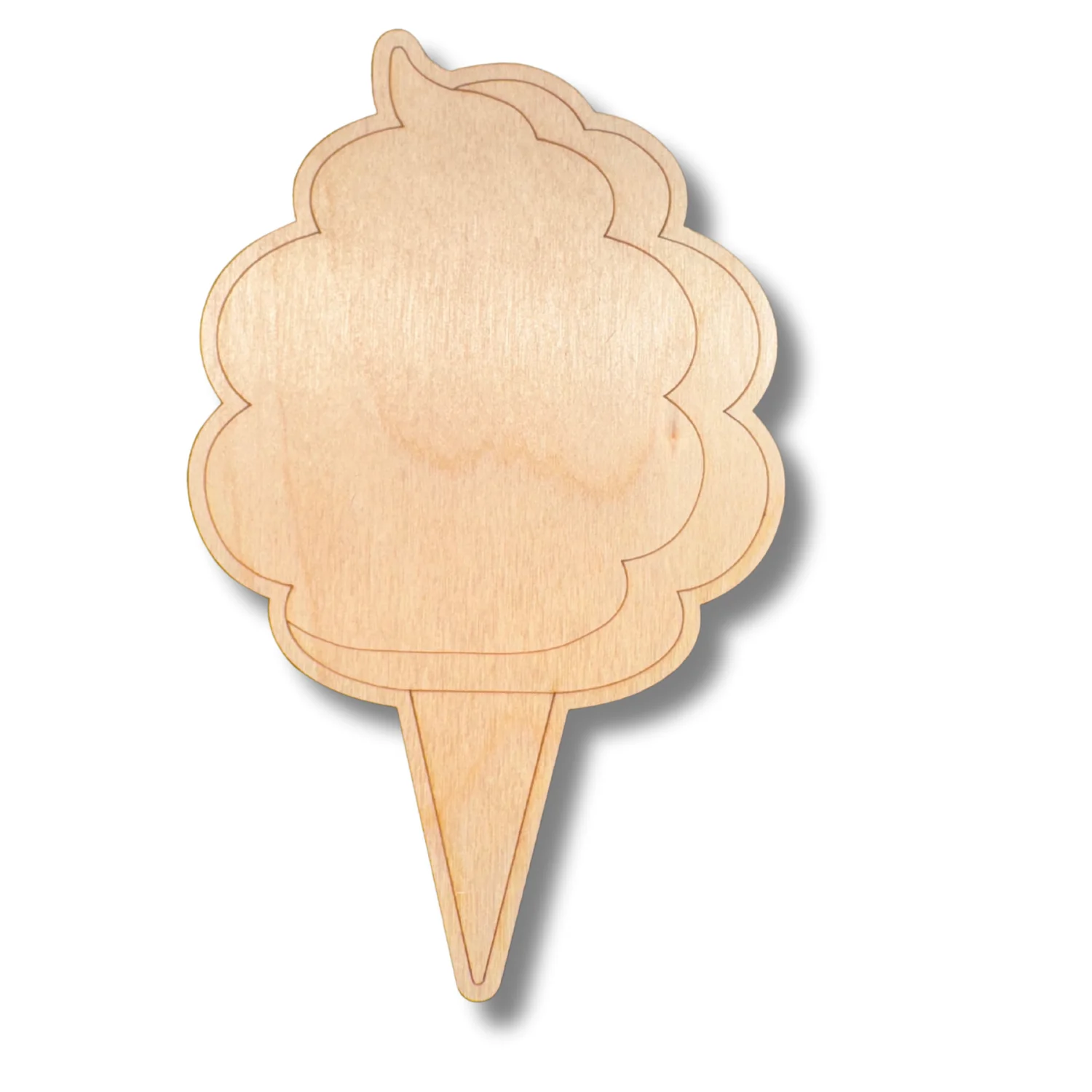 Unfinished Wood Etched Cotton Candy Shape | Paint By Line Crafts | up to 30" DIY - Image 2