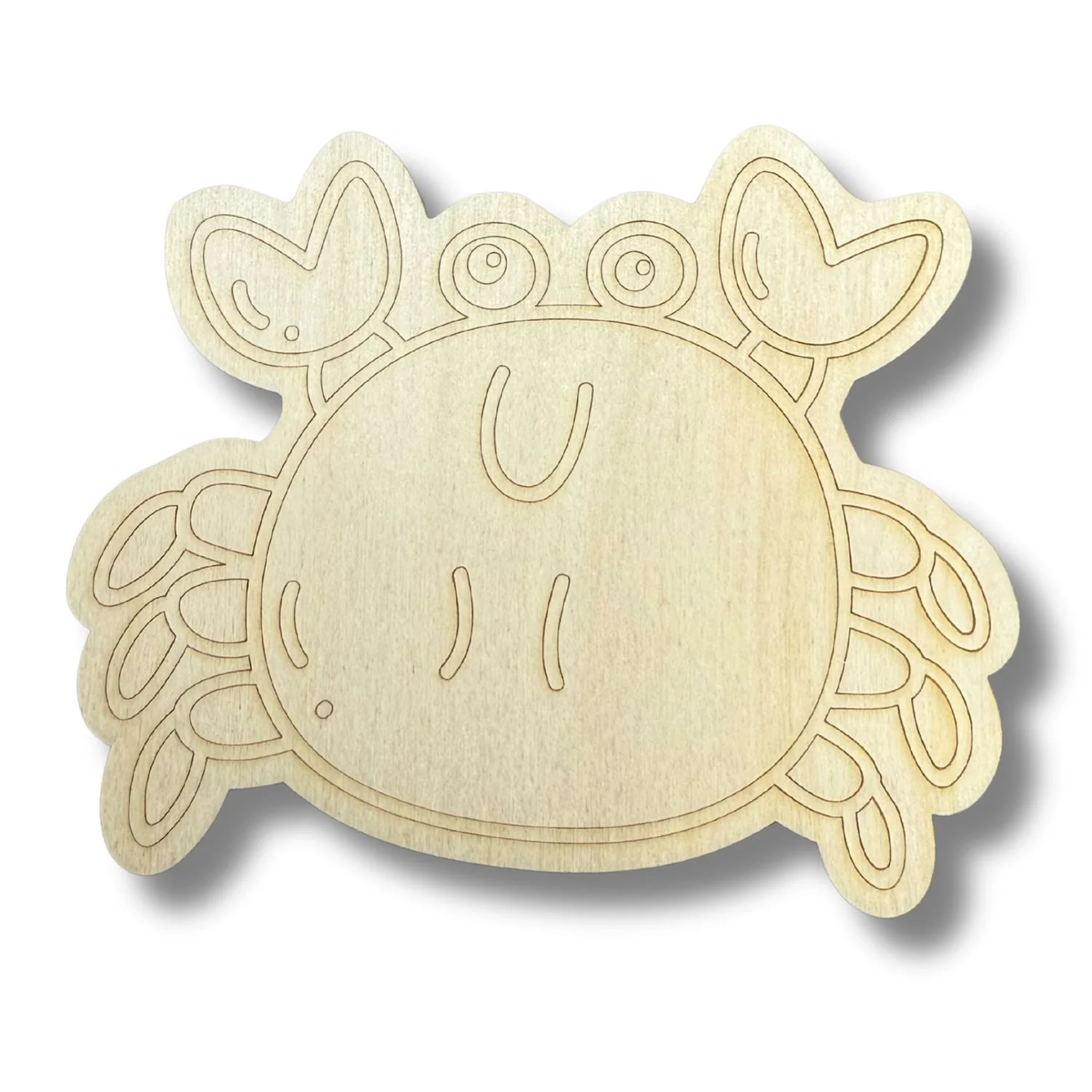 Unfinished Wood Etched Crab Shape | Paint By Line Crafts | up to 30" DIY - Image 2
