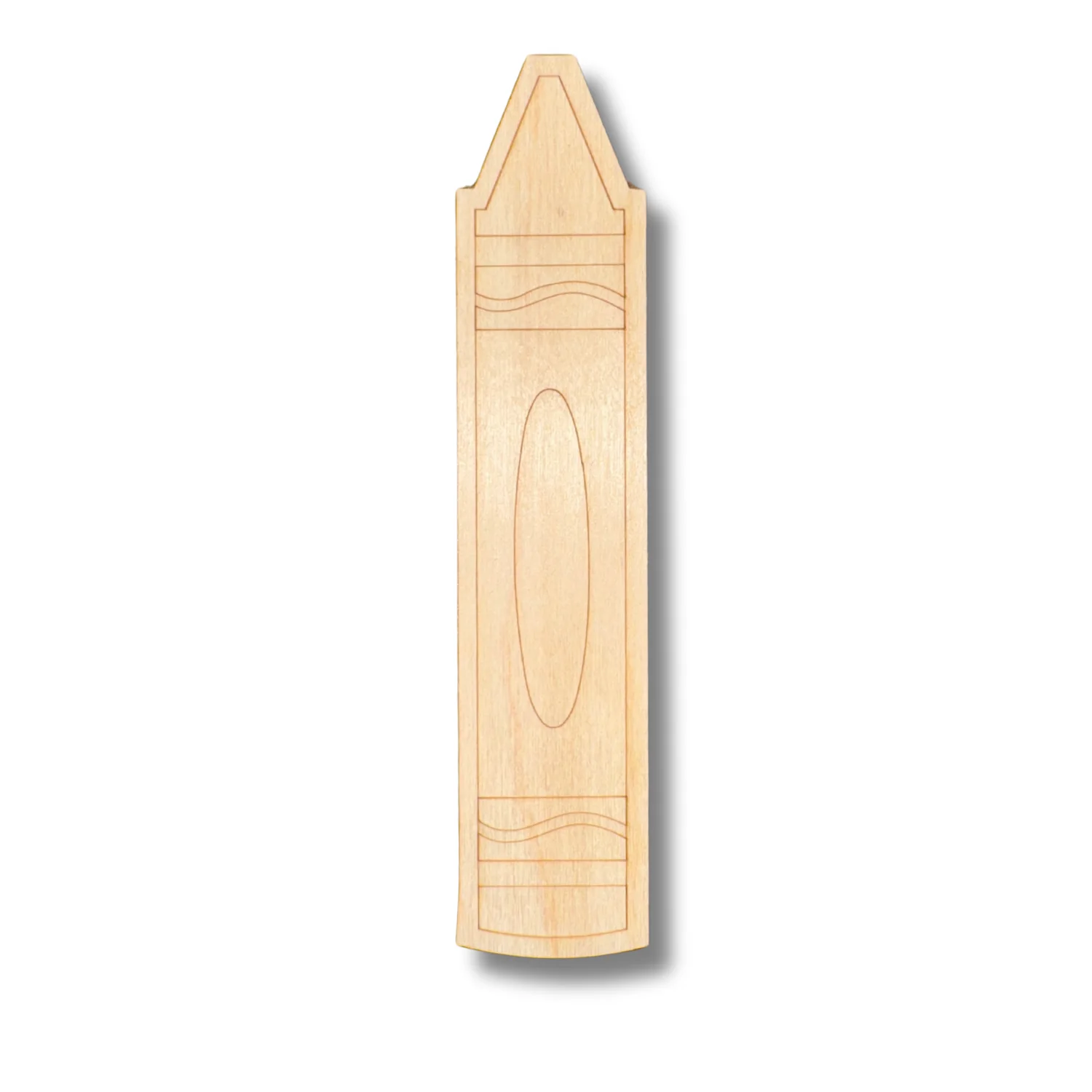 Unfinished Wood Etched Crayon Shape | Paint By Line Crafts | up to 30" DIY - Image 2