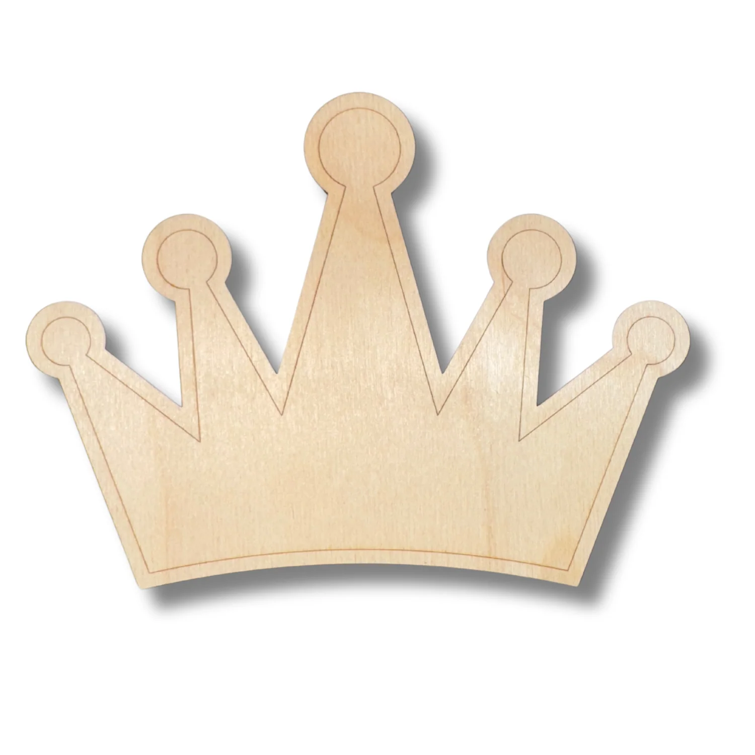 Unfinished Wood Etched Crown Shape | Paint By Line Crafts | up to 30" DIY - Image 2