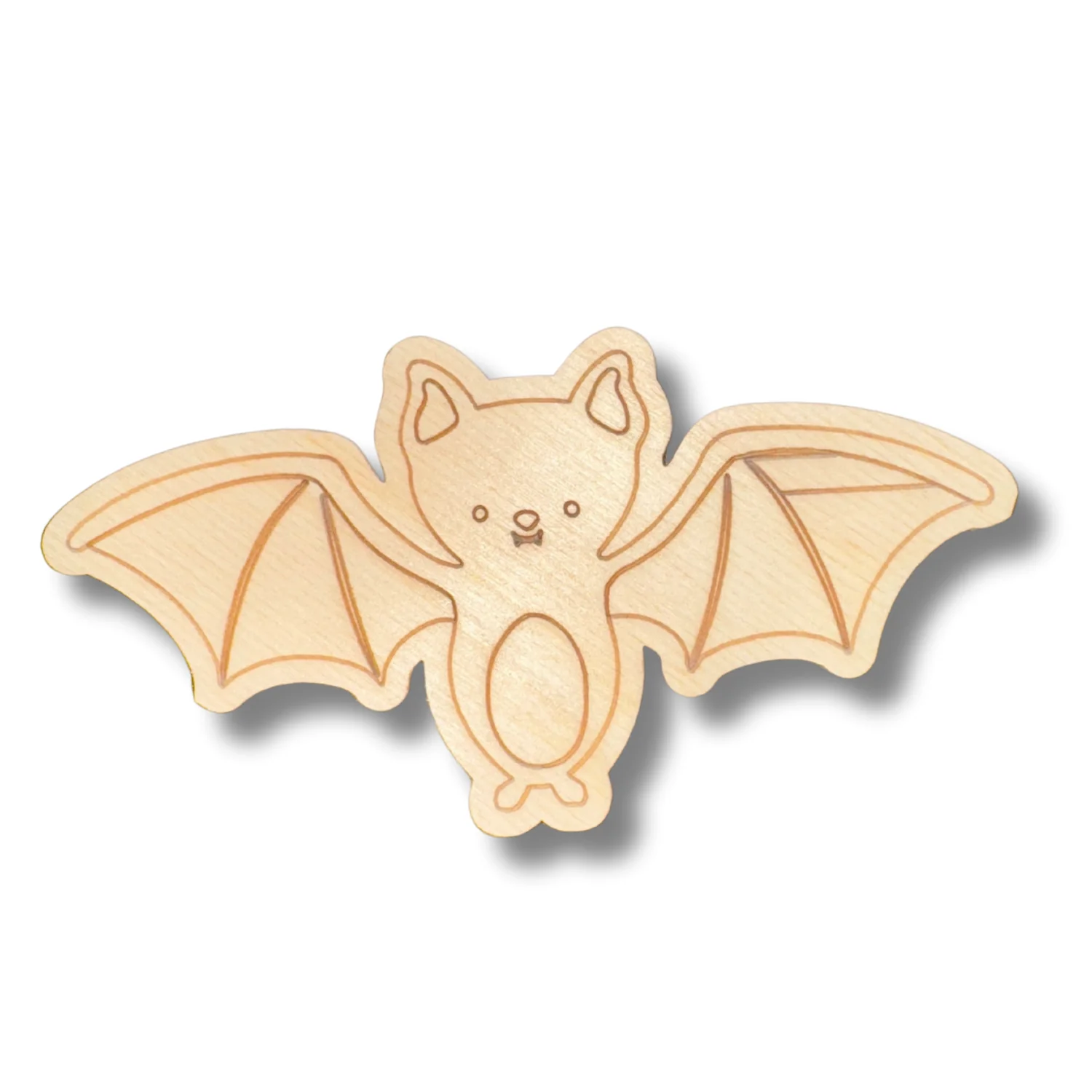 Unfinished Wood Etched Cute Bat Shape | Paint By Line Crafts | up to 30" DIY - Image 2