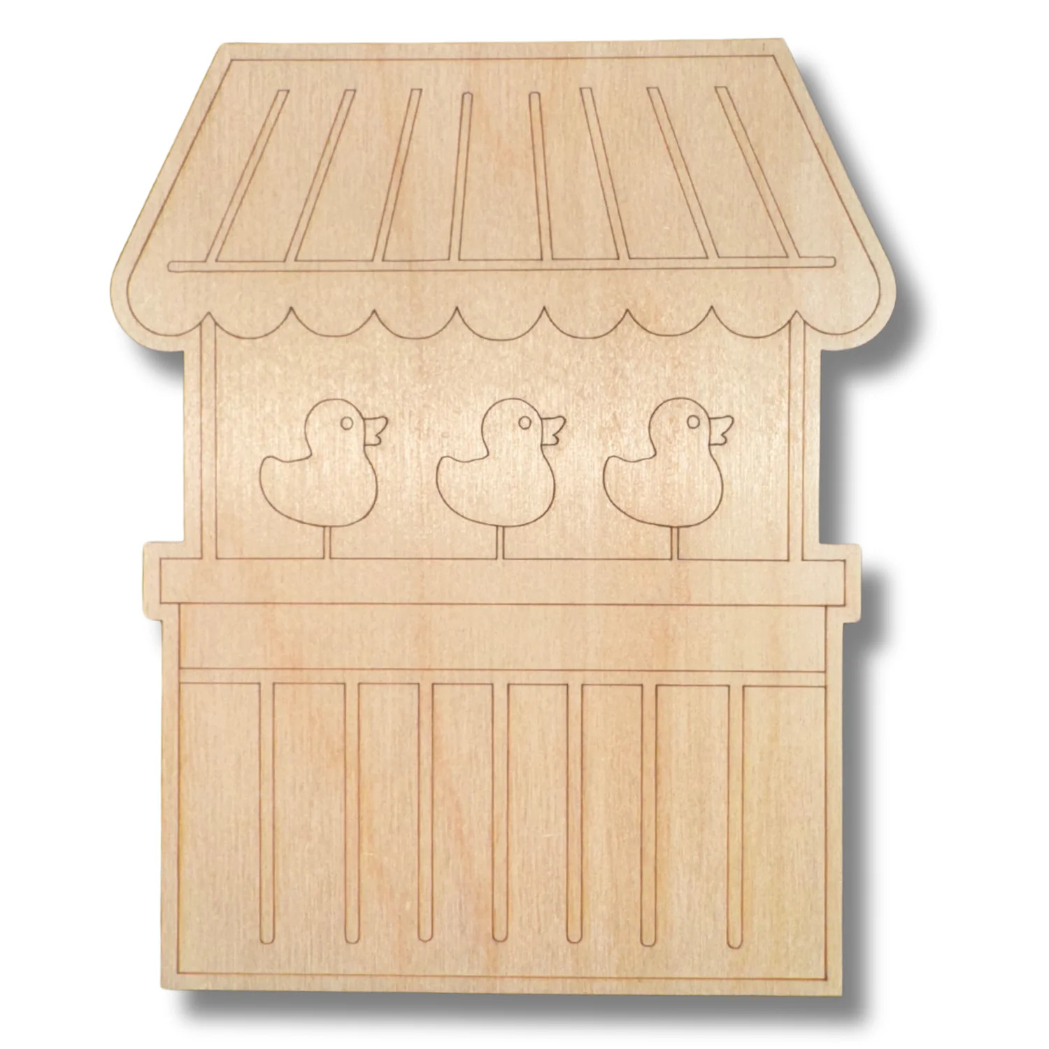 Unfinished Wood Etched Duck Game Shape | Paint By Line Crafts | up to 30" DIY - Image 2