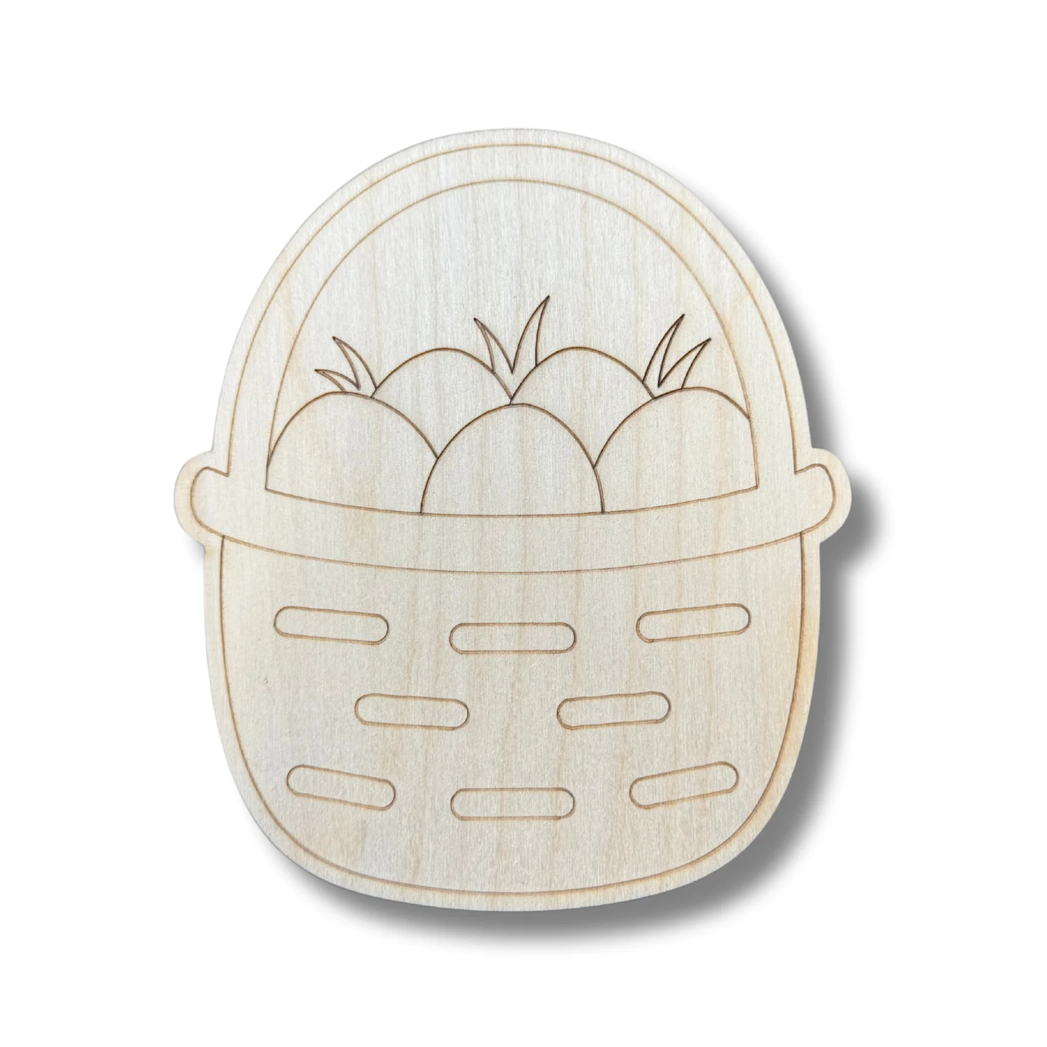 Unfinished Wood Etched Easter Egg Basket Shape | Paint By Line Crafts | up to 30" DIY - Image 2