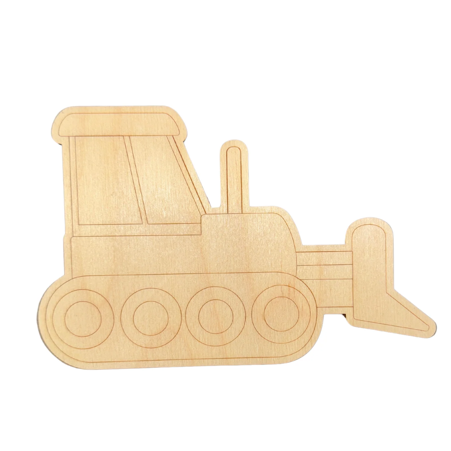 Unfinished Wood Etched Excavator Shape | Paint By Line Crafts | up to 30" DIY - Image 2