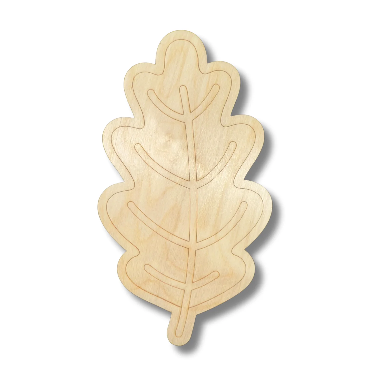 Unfinished Wood Etched Fall Leaf Shape | Paint By Line Crafts | up to 30" DIY - Image 2