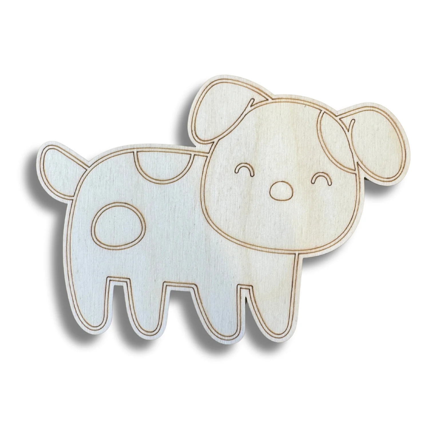 Unfinished Wood Etched Farm Dog Shape | Paint By Line Crafts | up to 30" DIY - Image 2