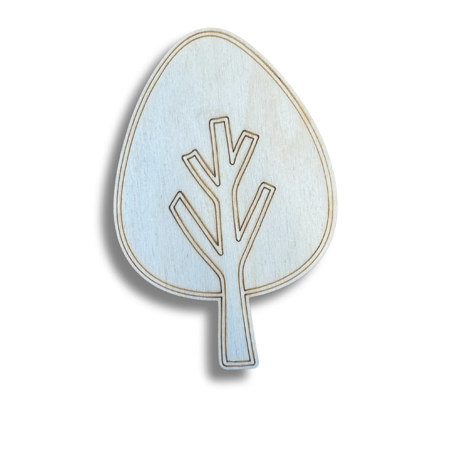 Unfinished Wood Etched Farm Tree Shape | Paint By Line Crafts | up to 30" DIY - Image 2