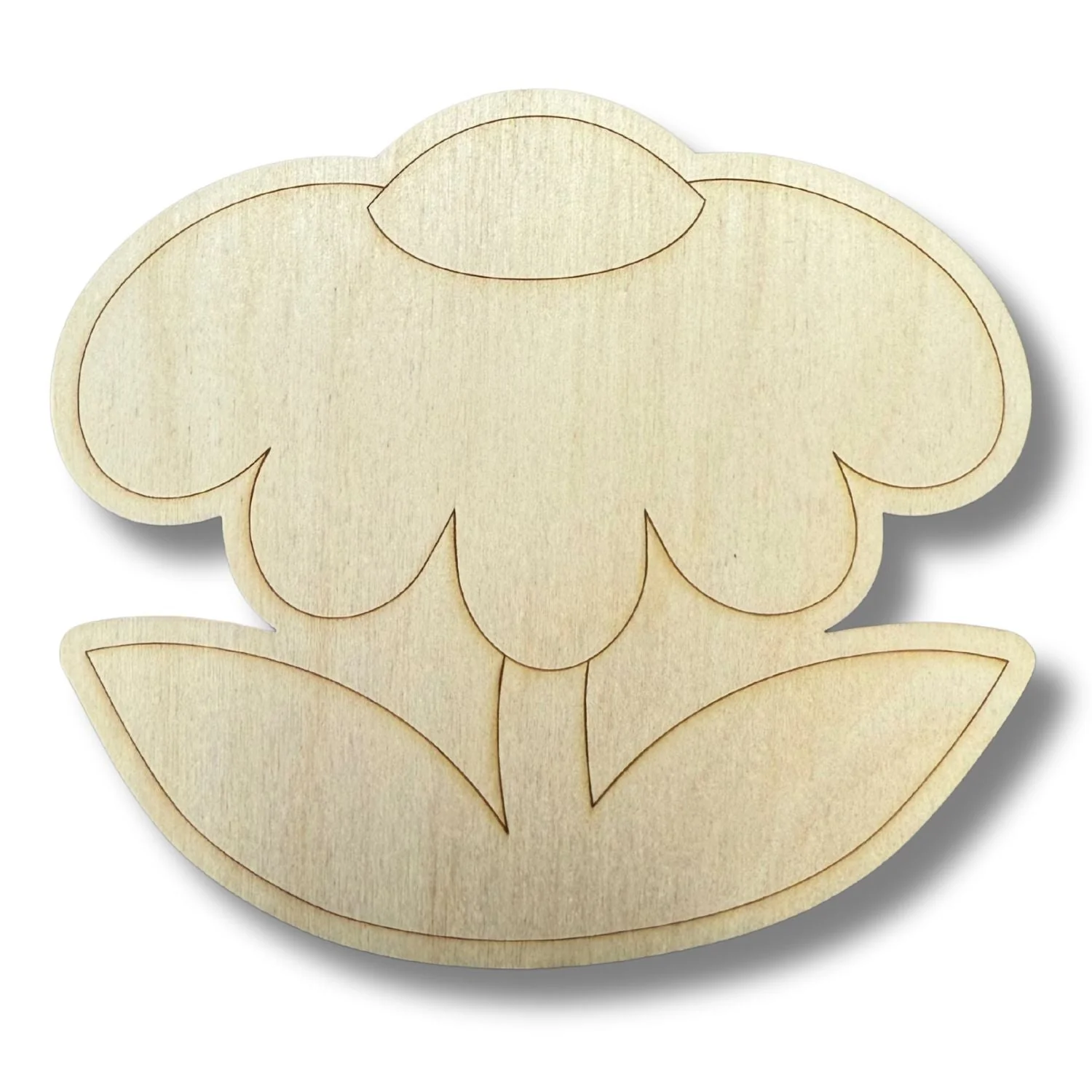 Unfinished Wood Etched Flower Shape | Paint By Line Crafts | up to 30" DIY - Image 2