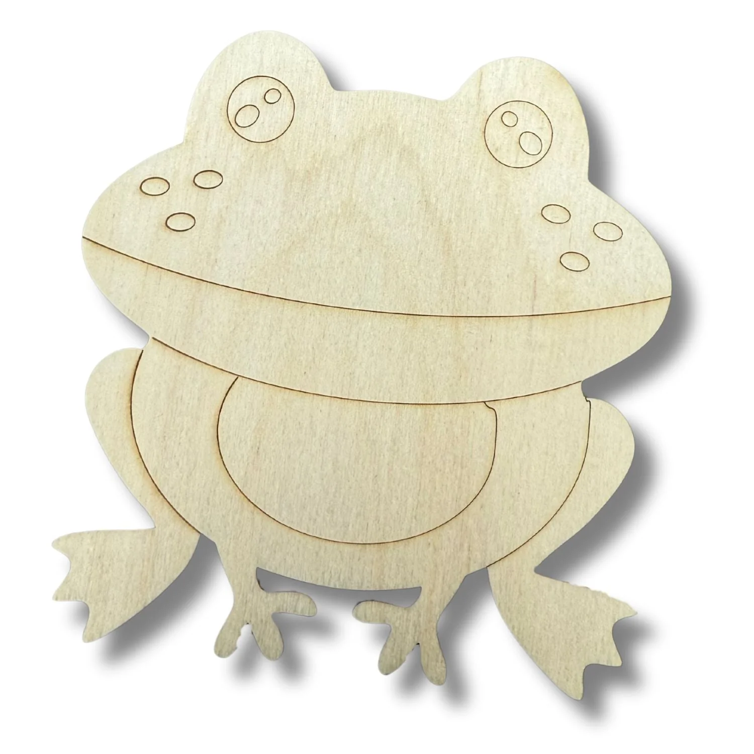 Unfinished Wood Etched Frog Shape | Paint By Line Crafts | up to 30" DIY - Image 2