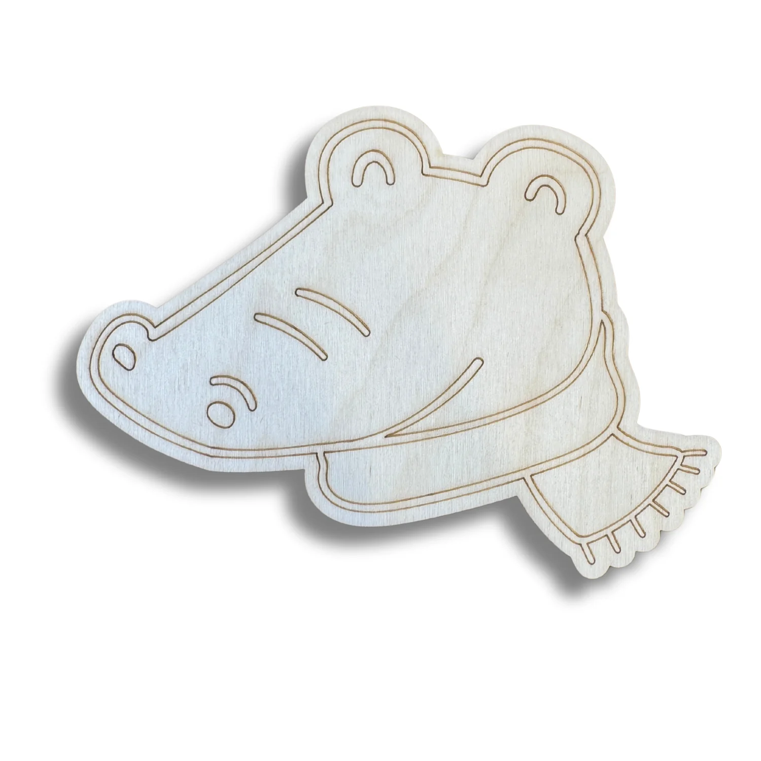 Unfinished Wood Etched Gator Head Shape | Paint By Line Crafts | up to 30" DIY - Image 2