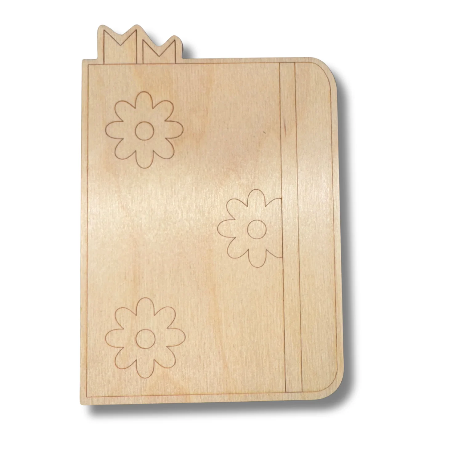 Unfinished Wood Etched Girls Diary Shape | Paint By Line Crafts | up to 30" DIY - Image 2