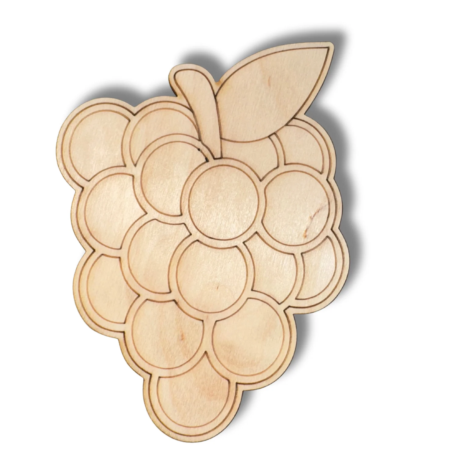 Unfinished Wood Etched Grapes Shape | Paint By Line Crafts | up to 30" DIY - Image 2