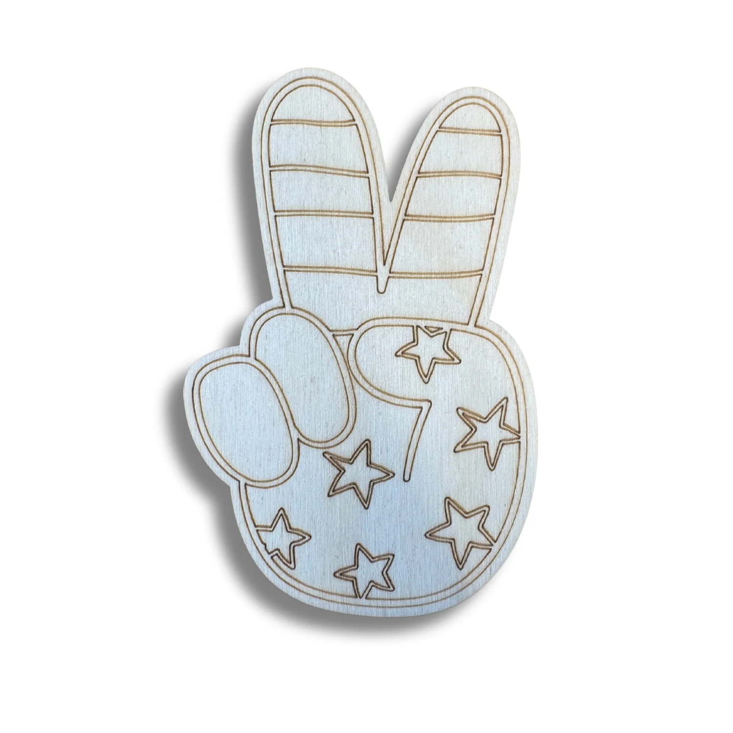 Unfinished Wood Etched Groovy Peace Sign Shape | Paint By Line Crafts | up to 30" DIY - Image 2