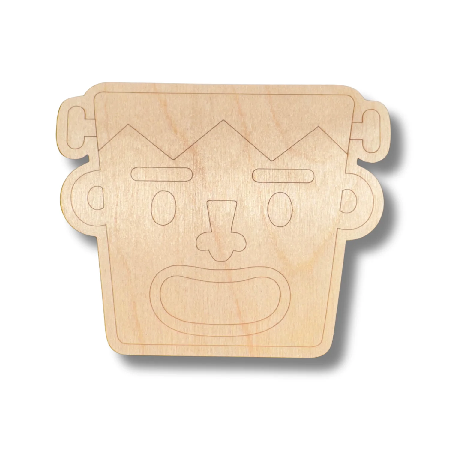 Unfinished Wood Etched Halloween Monster Shape | Paint By Line Crafts | up to 30" DIY - Image 2