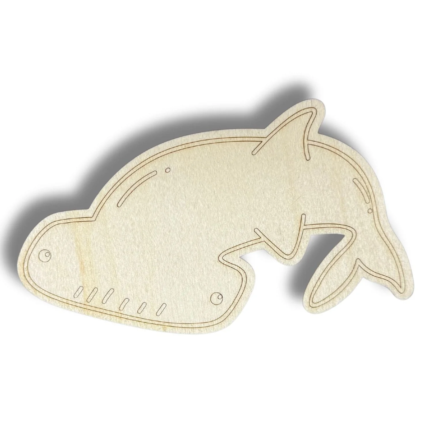 Unfinished Wood Etched Hammerhead Shark Shape | Paint By Line Crafts | up to 30" DIY - Image 2