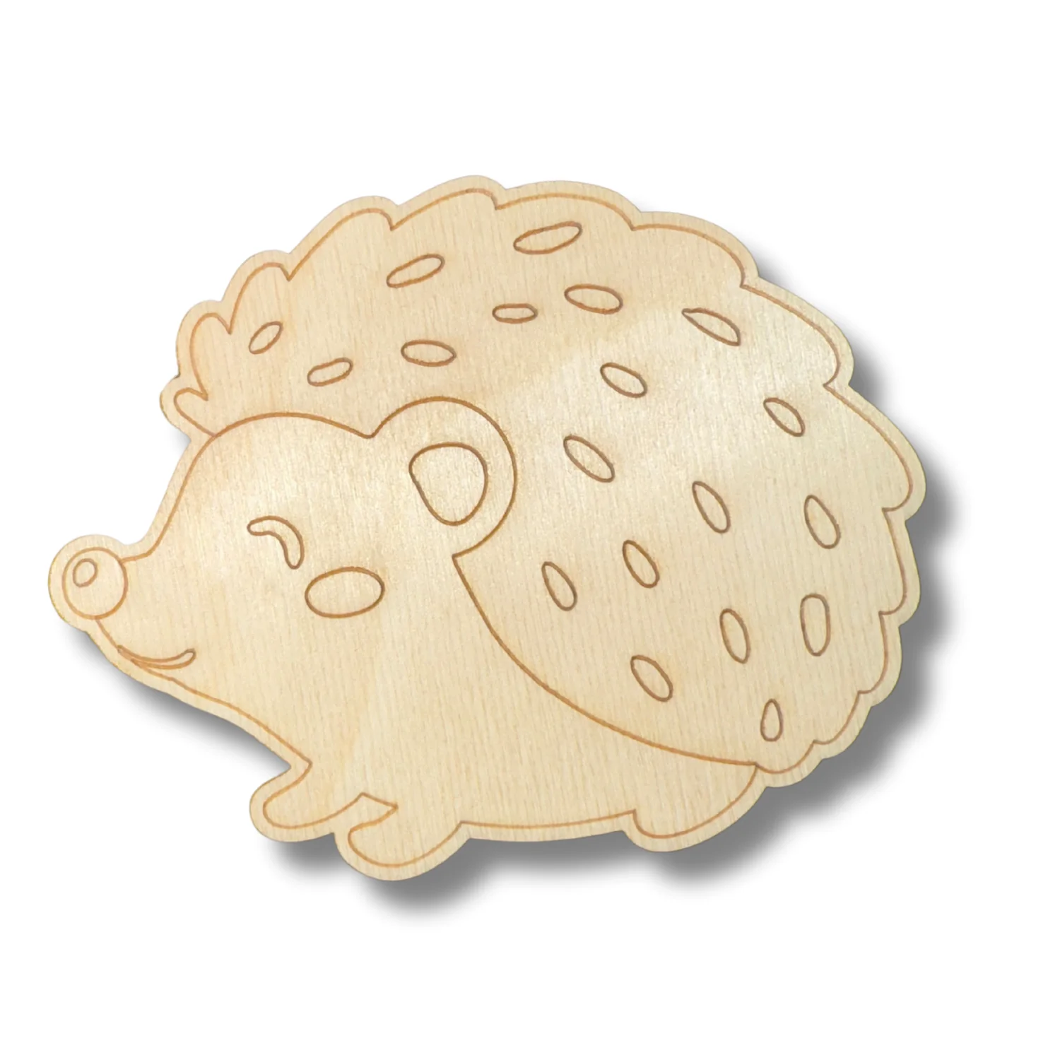 Unfinished Wood Etched Hedgehog Shape | Paint By Line Crafts | up to 30" DIY - Image 2