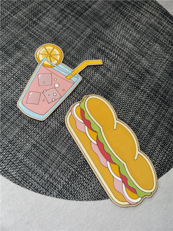Unfinished Wood Etched Hoagie Shape | Paint By Line Crafts | up to 30" DIY - Image 3