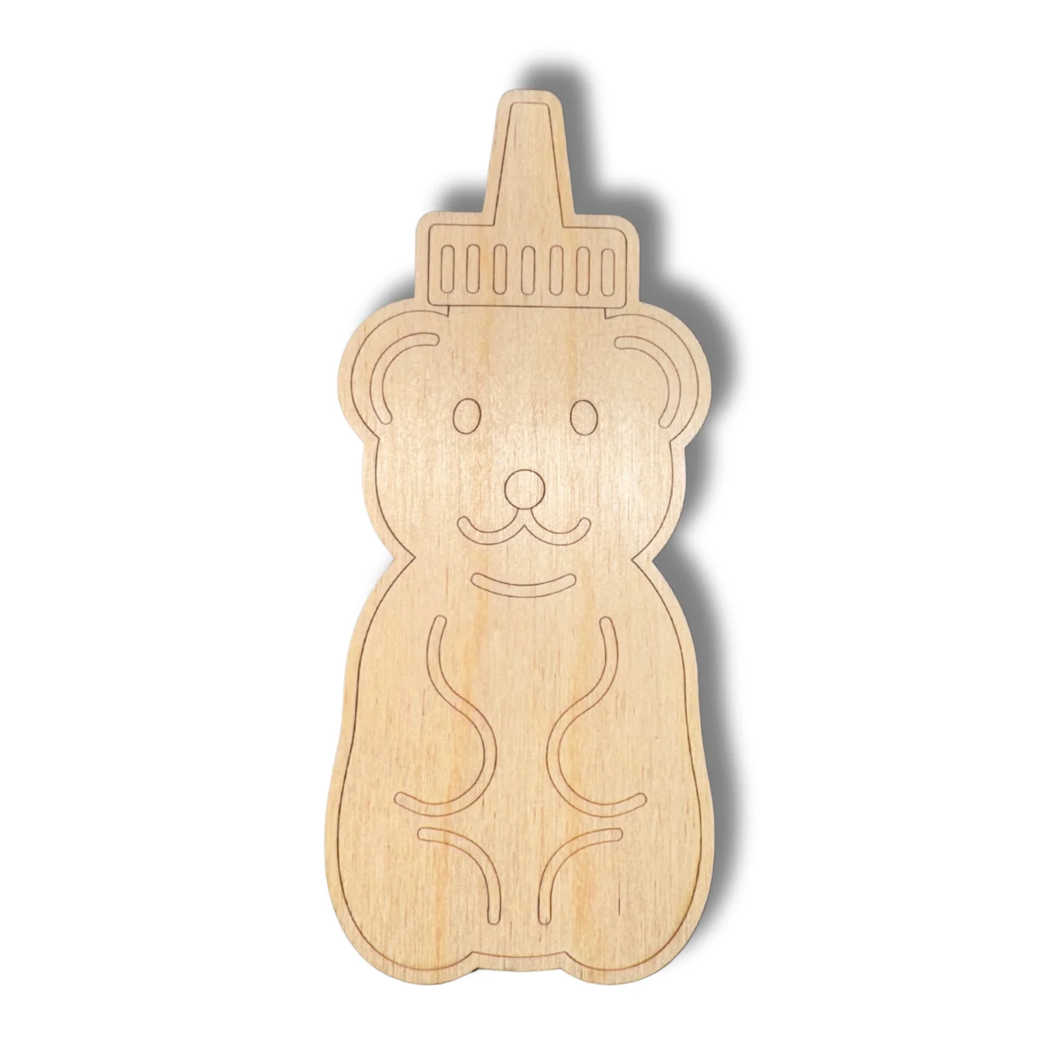 Unfinished Wood Etched Honey Shape | Paint By Line Crafts | up to 30" DIY - Image 2