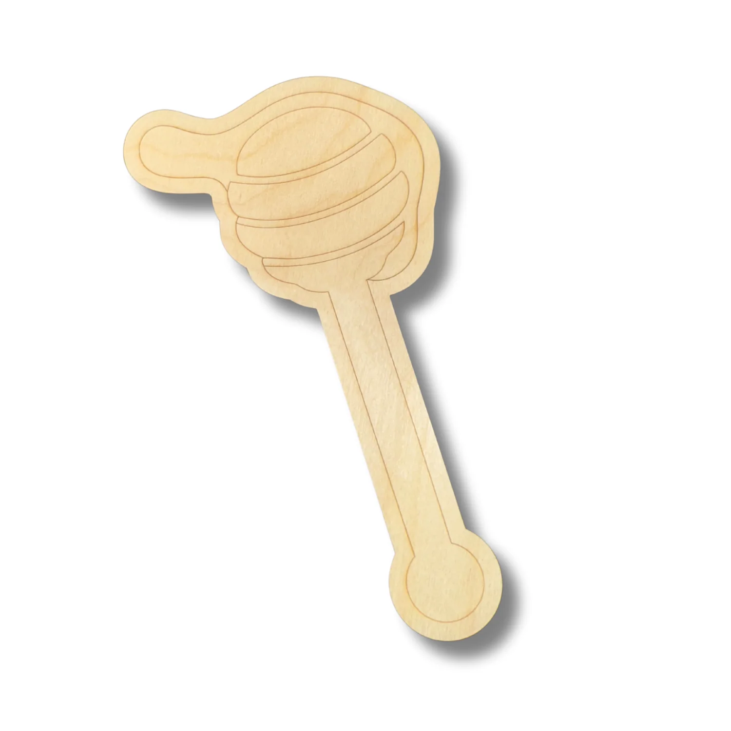 Unfinished Wood Etched Honey Stirrer Shape | Paint By Line Crafts | up to 30" DIY - Image 2