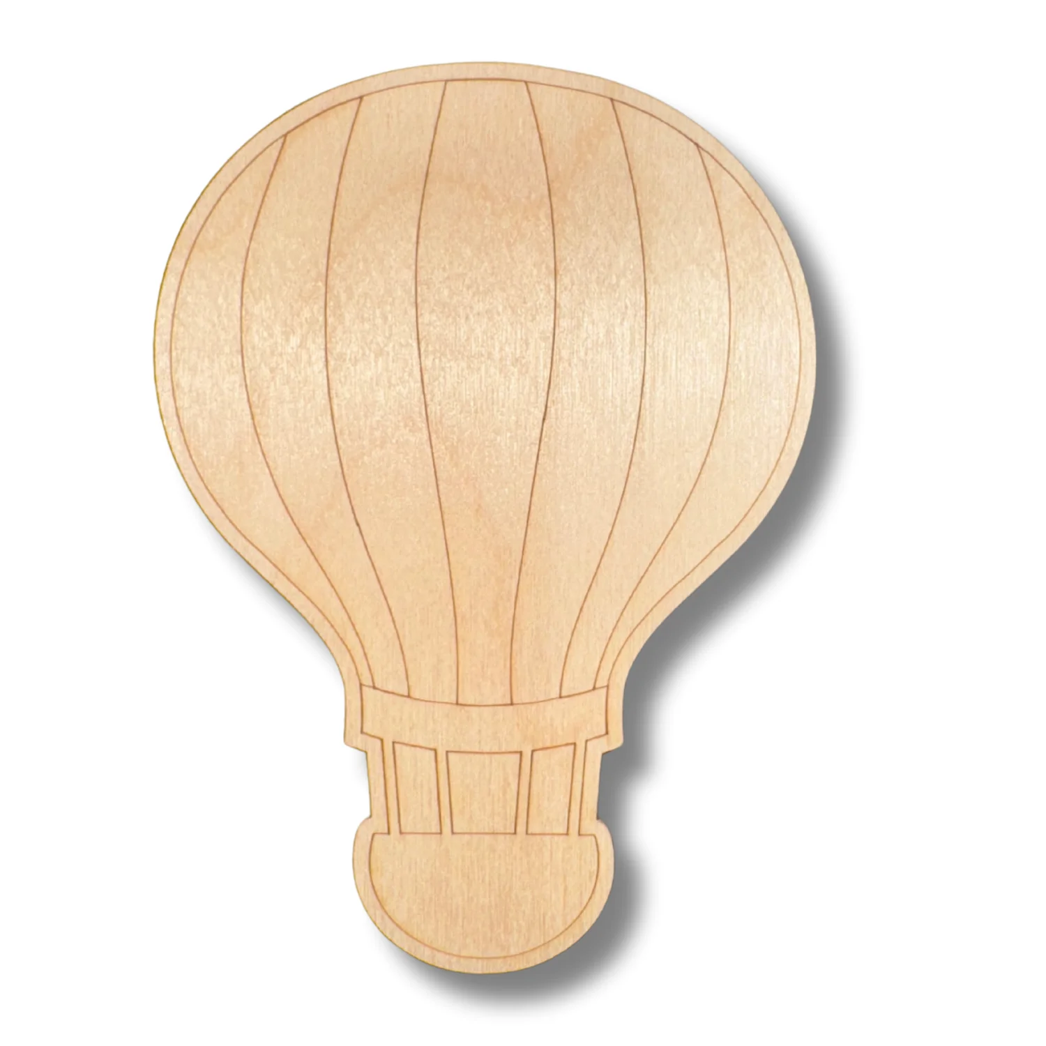 Unfinished Wood Etched Hot Air Balloon Shape | Paint By Line Crafts | up to 30" DIY - Image 2