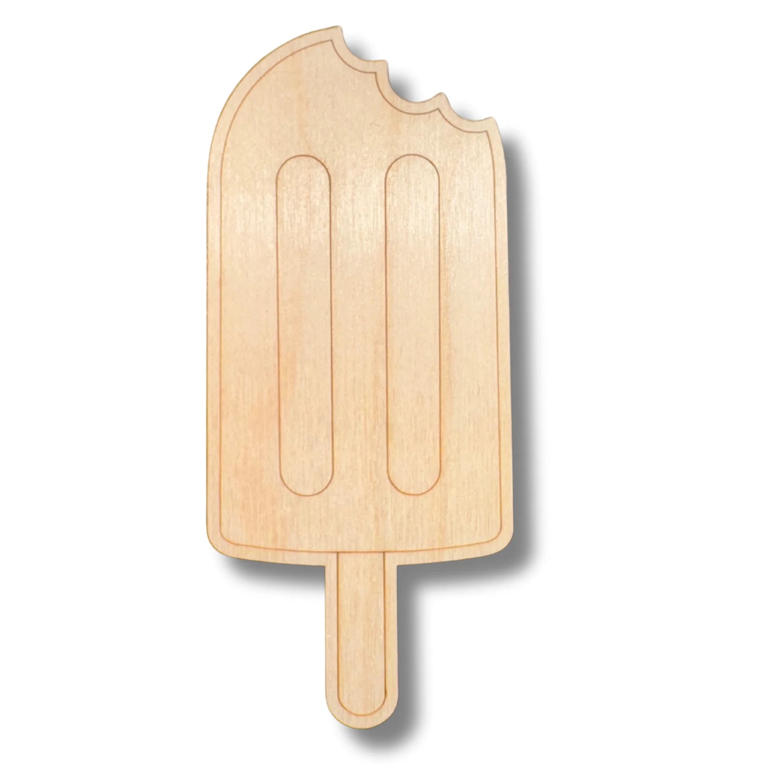Unfinished Wood Etched Ice Pop Shape | Paint By Line Crafts | up to 30" DIY - Image 2