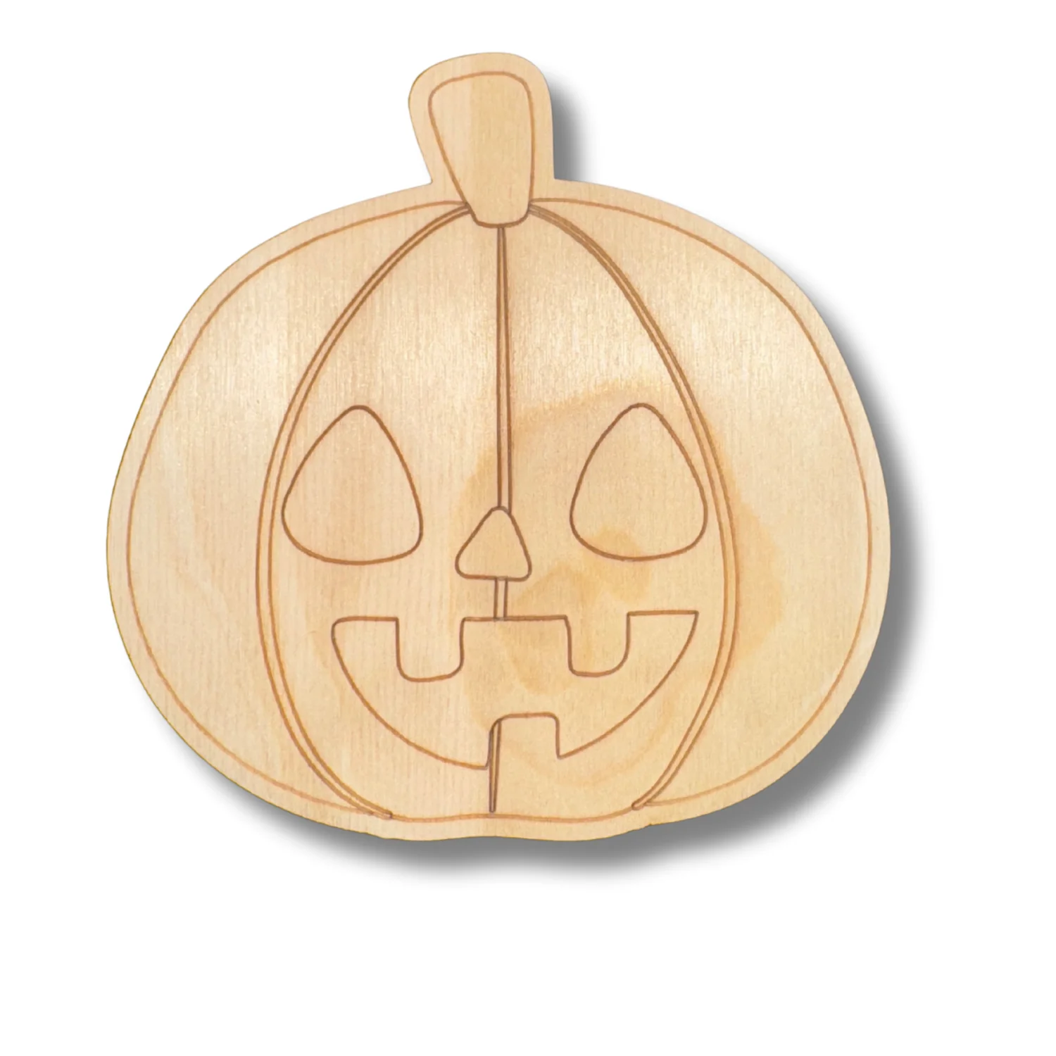 Unfinished Wood Etched Jack o' Lantern Shape | Paint By Line Crafts | up to 30" DIY - Image 2