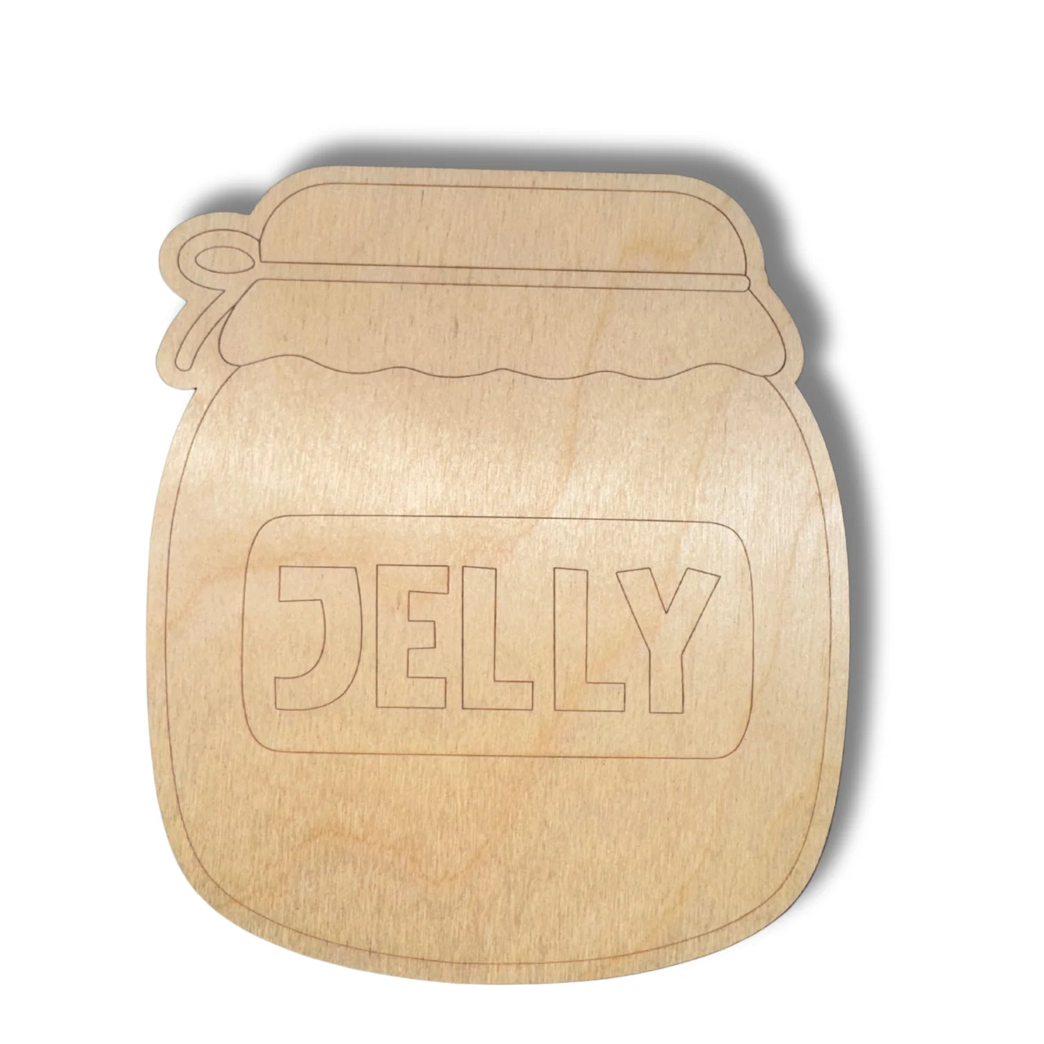 Unfinished Wood Etched Jelly Shape | Paint By Line Crafts | up to 30" DIY - Image 2