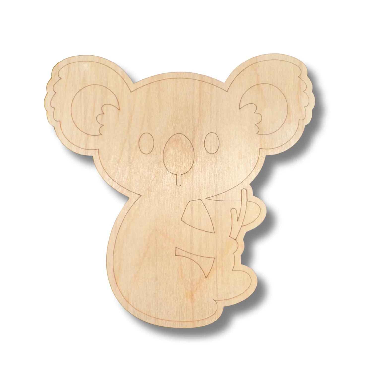 Unfinished Wood Etched Koala Shape | Paint By Line Crafts | up to 30" DIY - Image 2