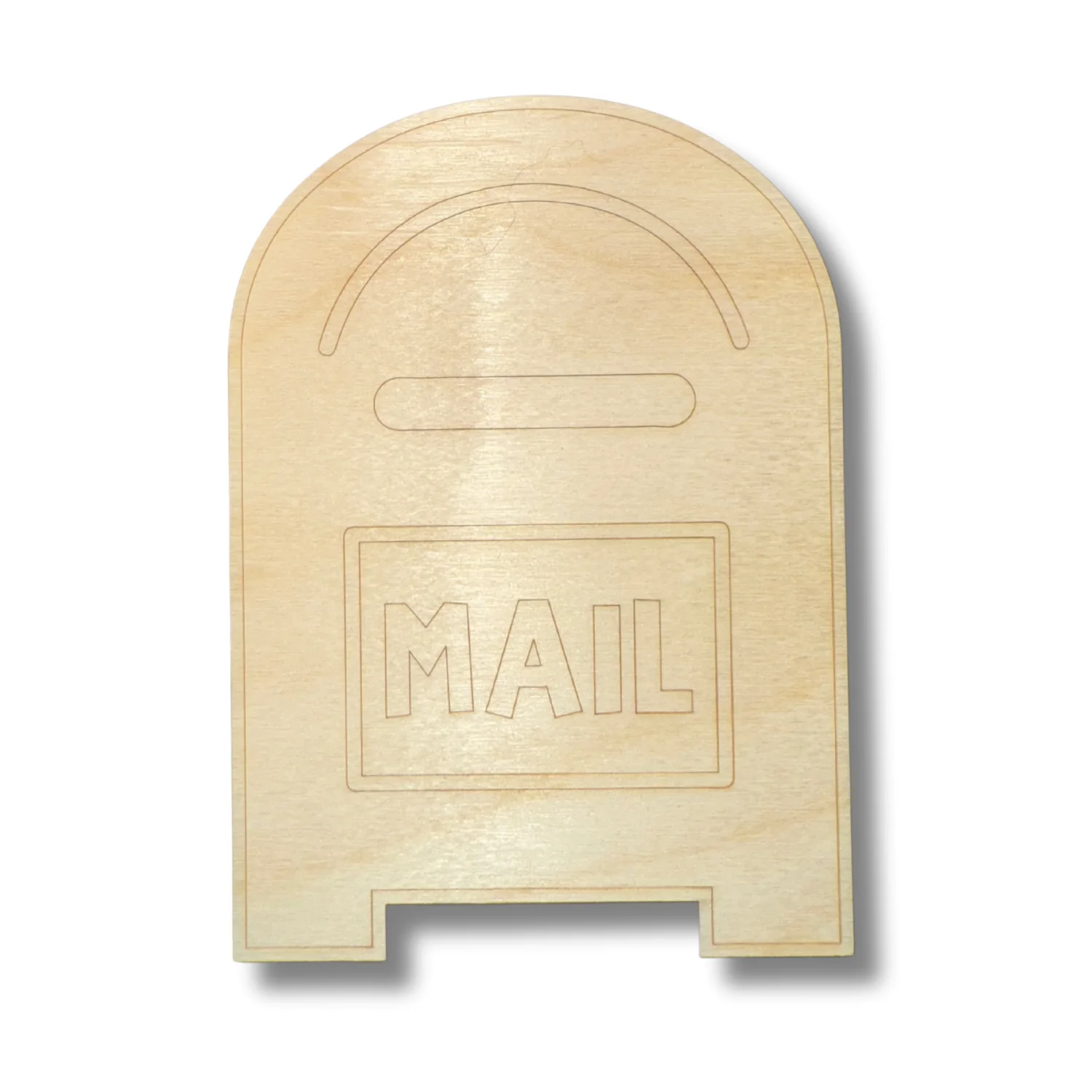Unfinished Wood Etched Large Mail Box Shape | Paint By Line Crafts | up to 30" DIY - Image 2