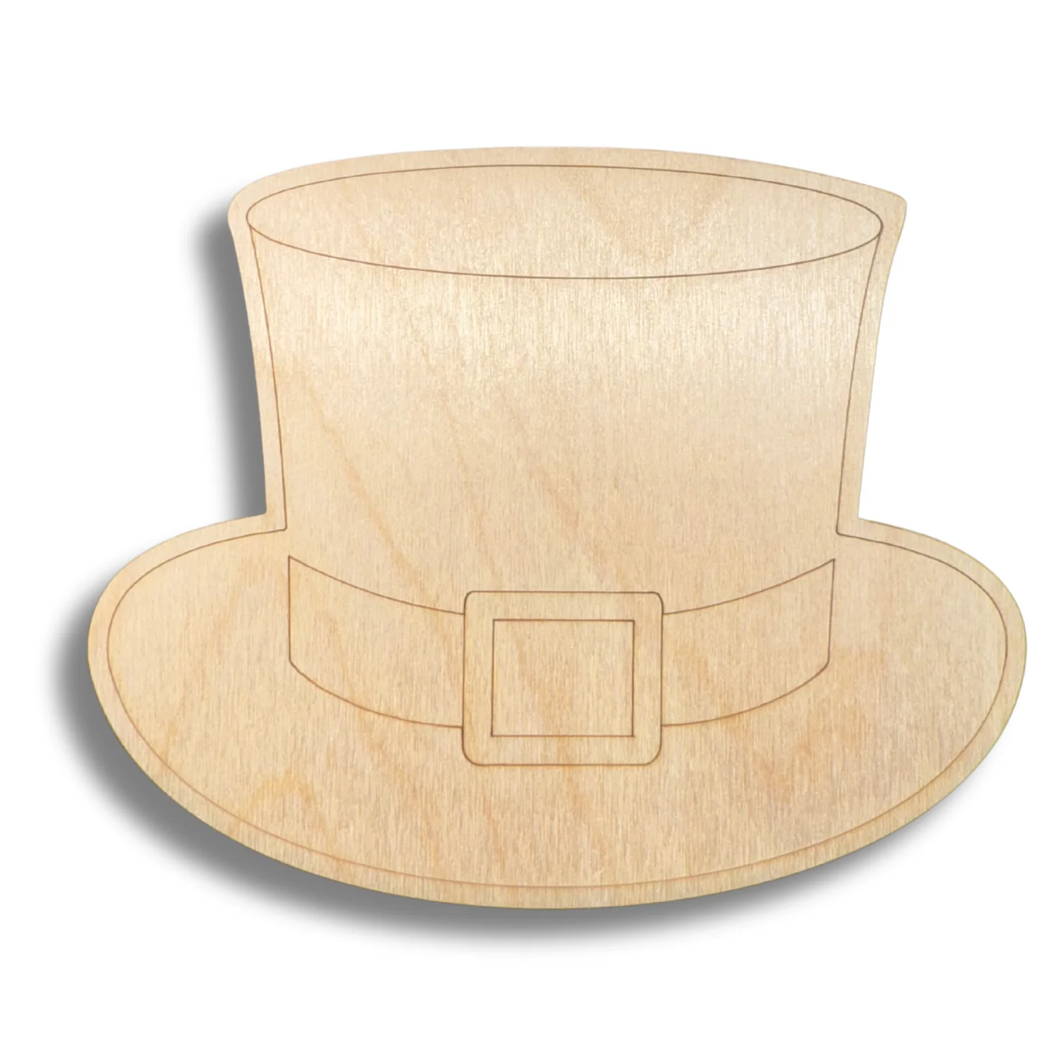 Unfinished Wood Etched Leprechaun Hat Shape | Paint By Line Crafts | up to 30" DIY - Image 2