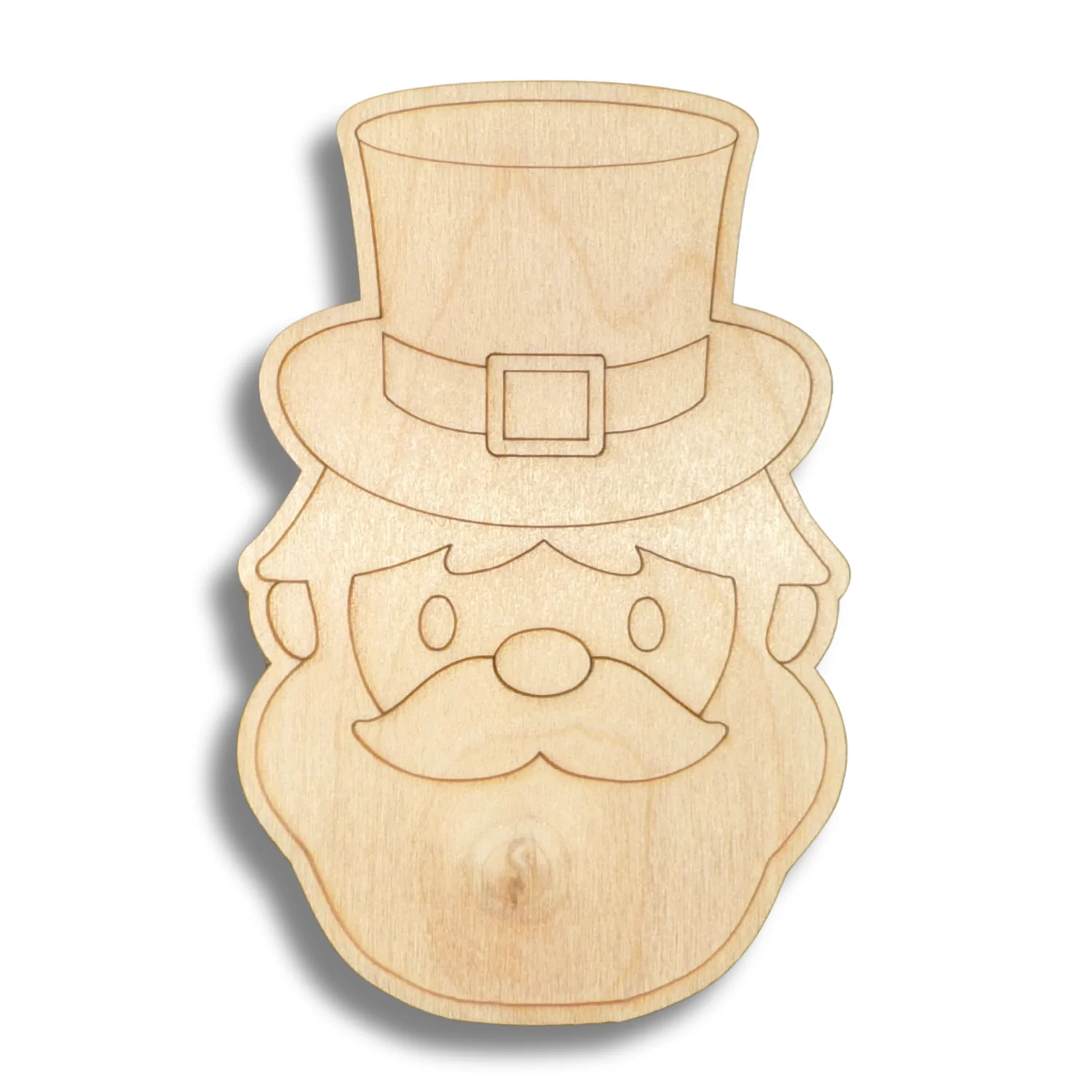 Unfinished Wood Etched Leprechaun Shape | Paint By Line Crafts | up to 30" DIY - Image 2