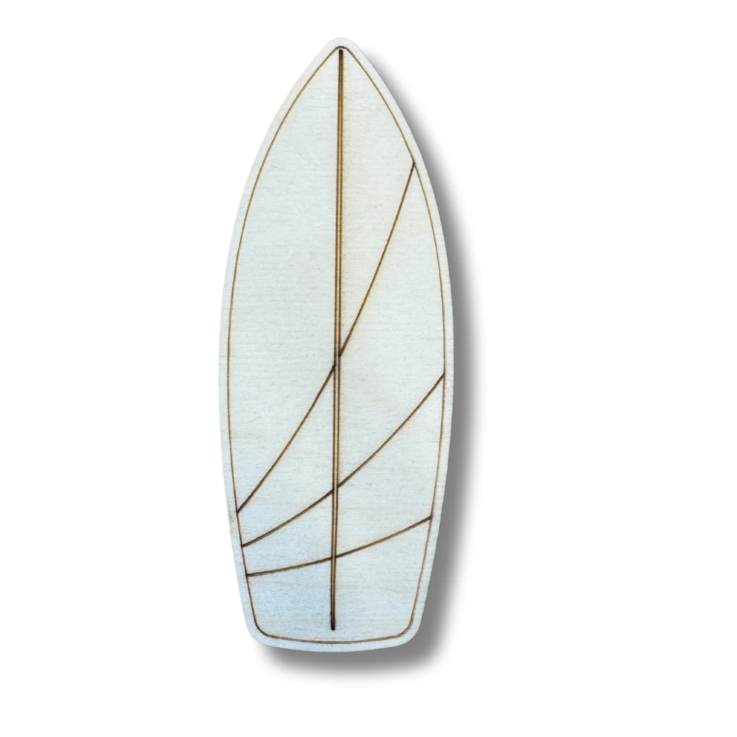 Unfinished Wood Etched Line Surfboard Shape | Paint By Line Crafts | up to 30" DIY - Image 2