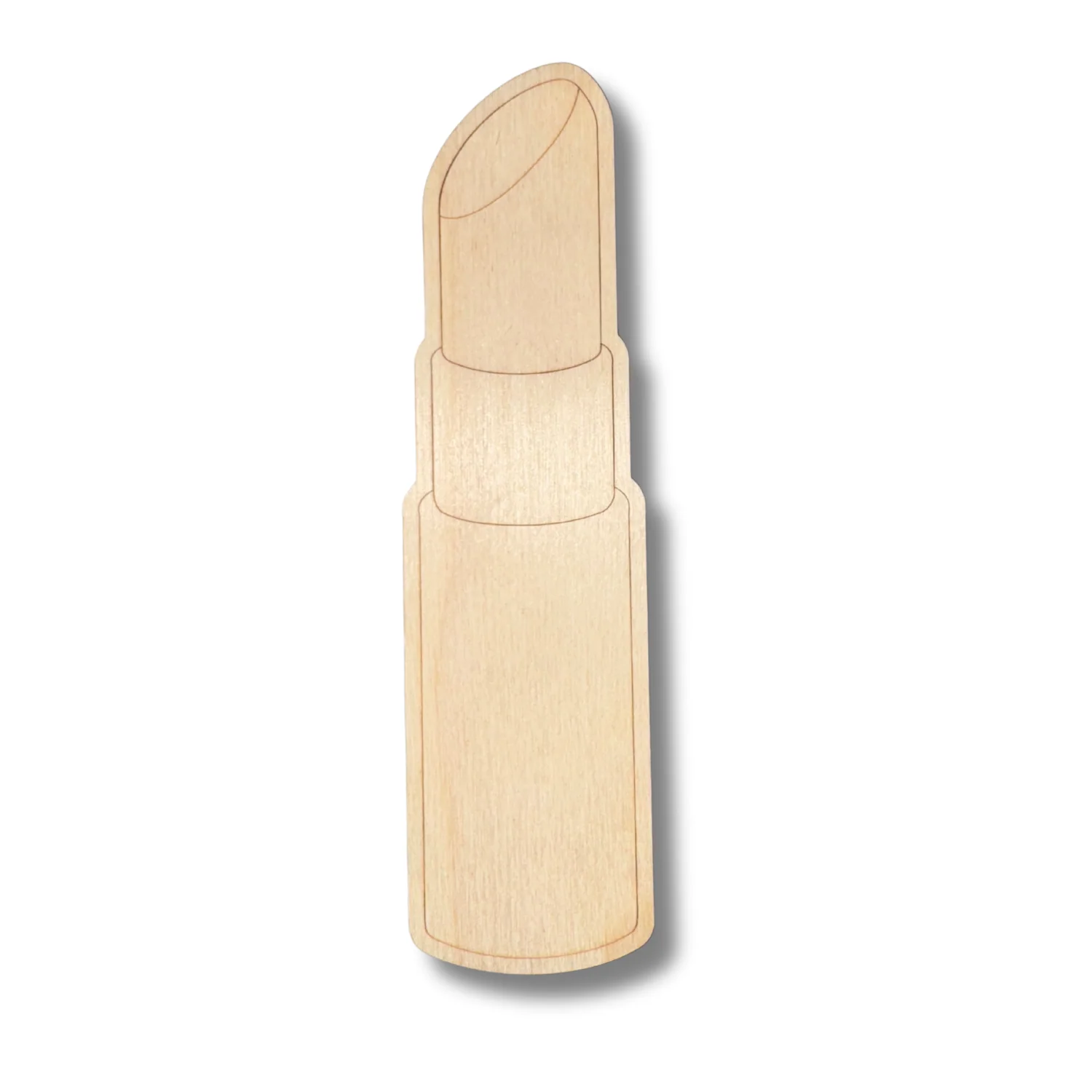 Unfinished Wood Etched Lip Stick Shape | Paint By Line Crafts | up to 30" DIY - Image 2