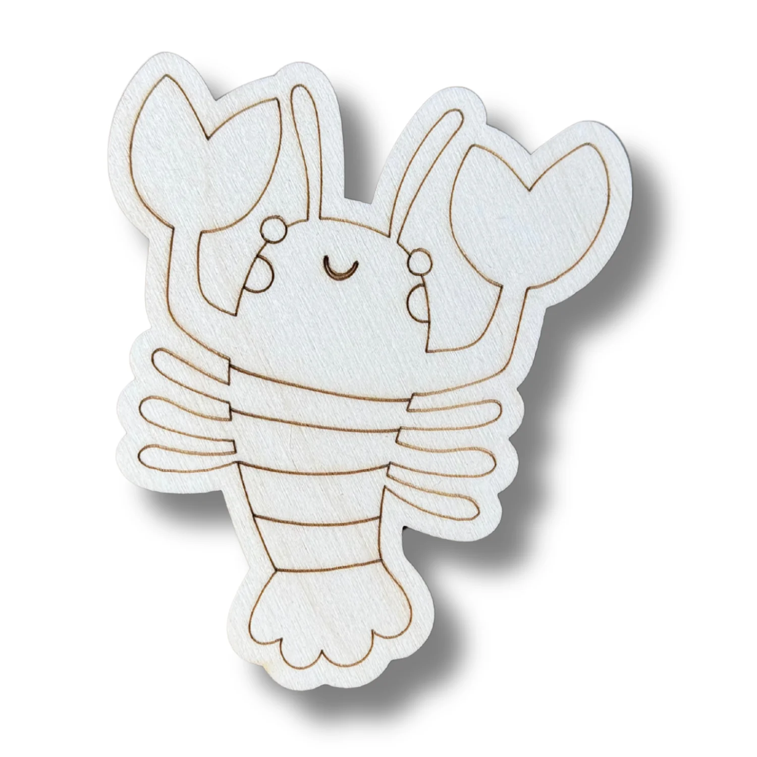 Unfinished Wood Etched Lobster Shape | Paint By Line Crafts | up to 30" DIY - Image 2